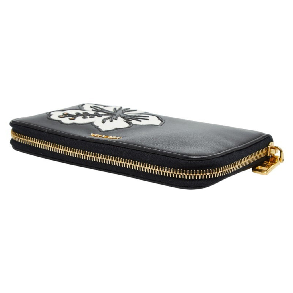 Prada Black Leather Long Wallet (Bi-Fold)