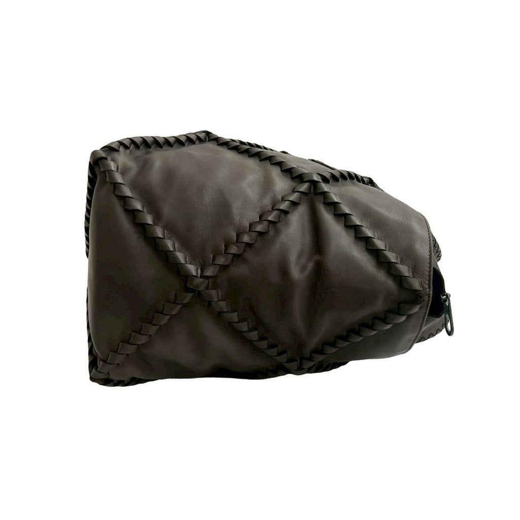 Bottega Veneta Brown Leather Boston Bag Handbag