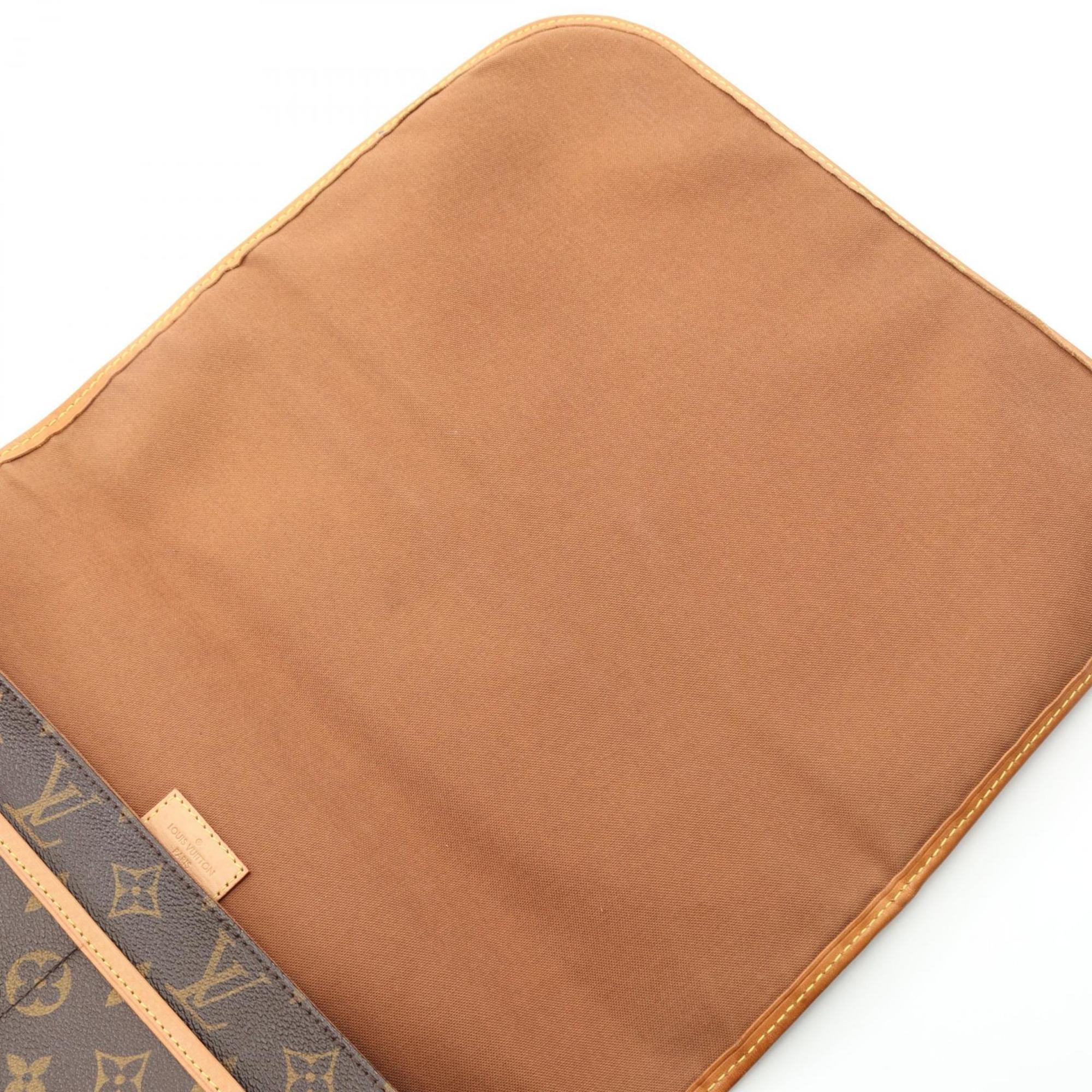 Louis Vuitton Brown Pvc Coated Canvas Leather Shoulder Bag