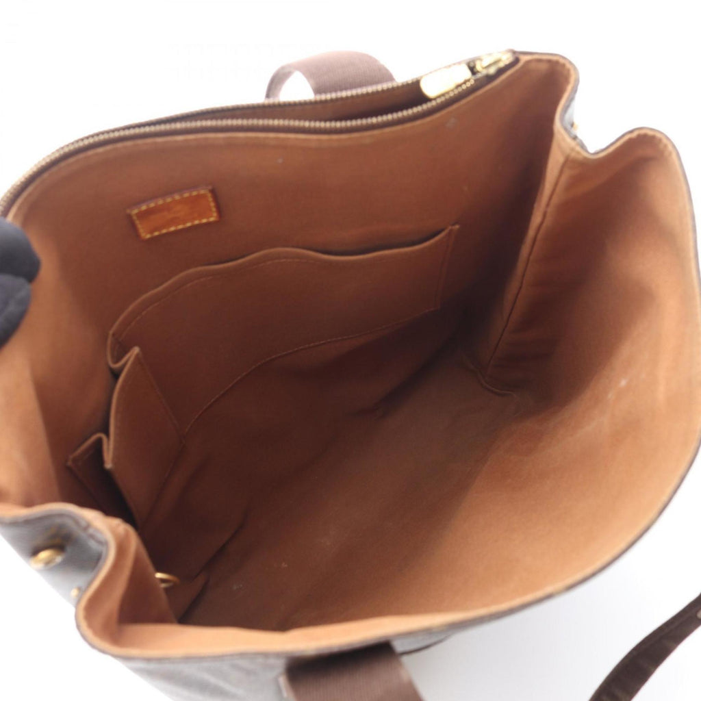 Louis Vuitton Brown Coated Canvas Leather Tote Bag