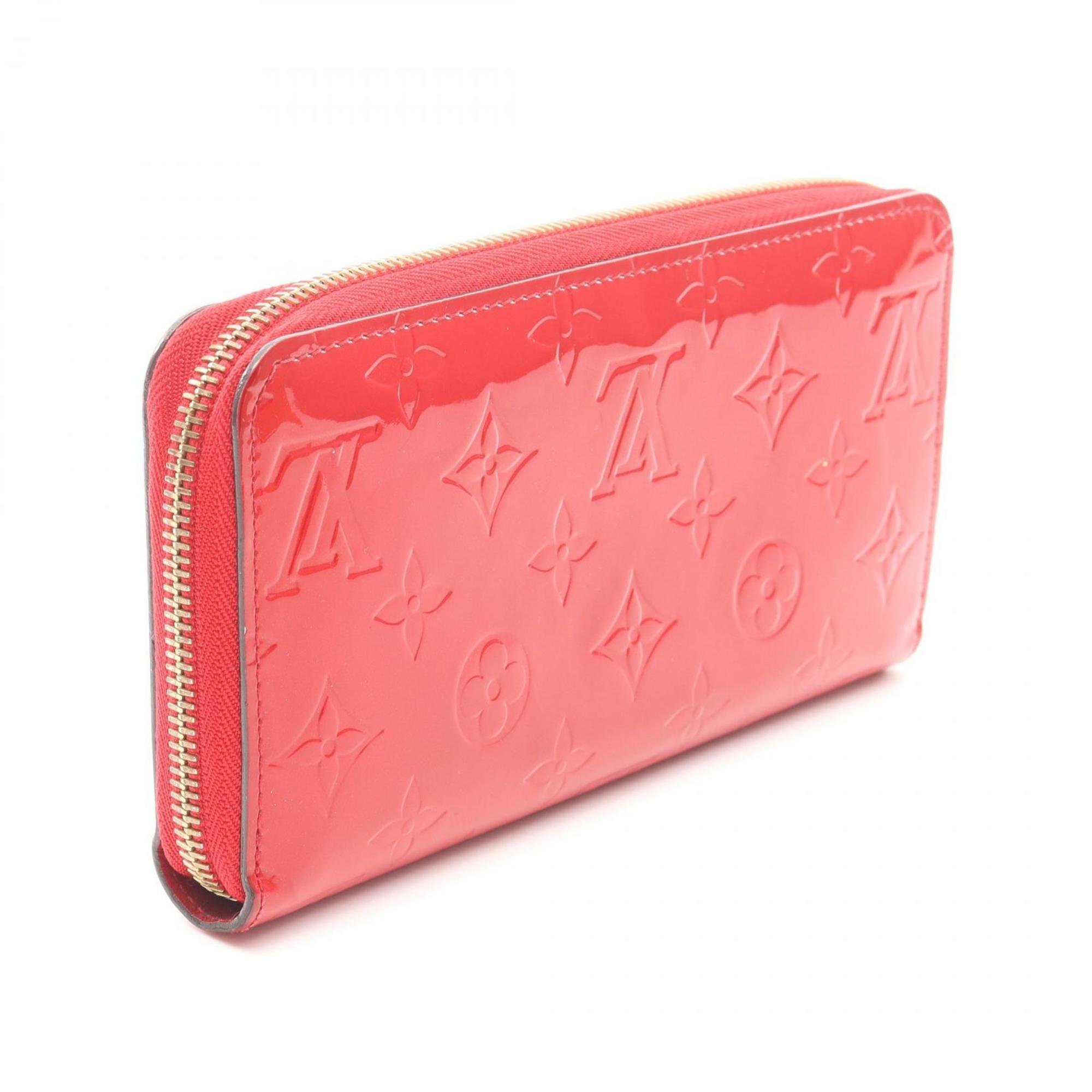 Louis Vuitton Cerise Red Color Vernis Leather Long Wallet