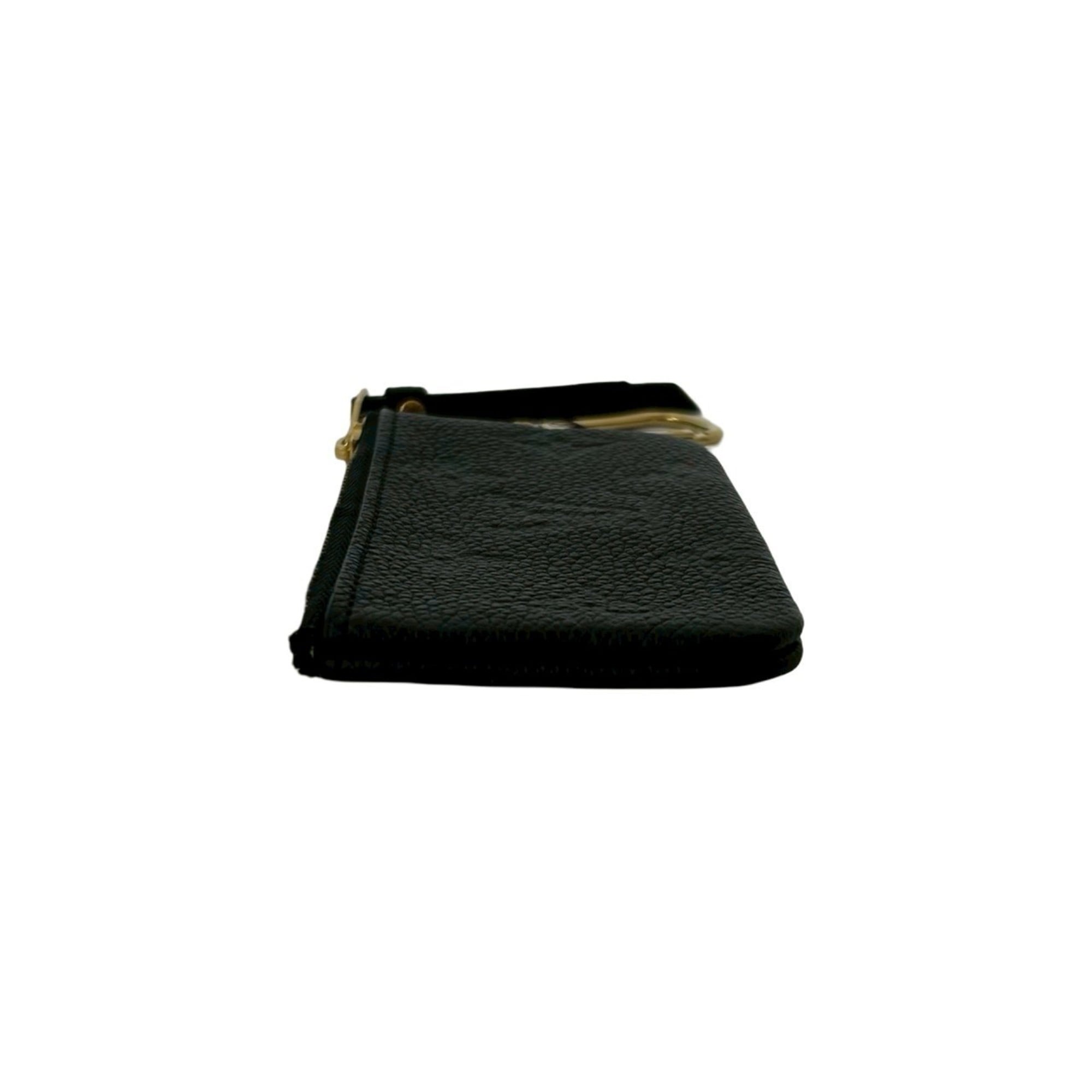Louis Vuitton Black Leather Coin Purse/Coin Case