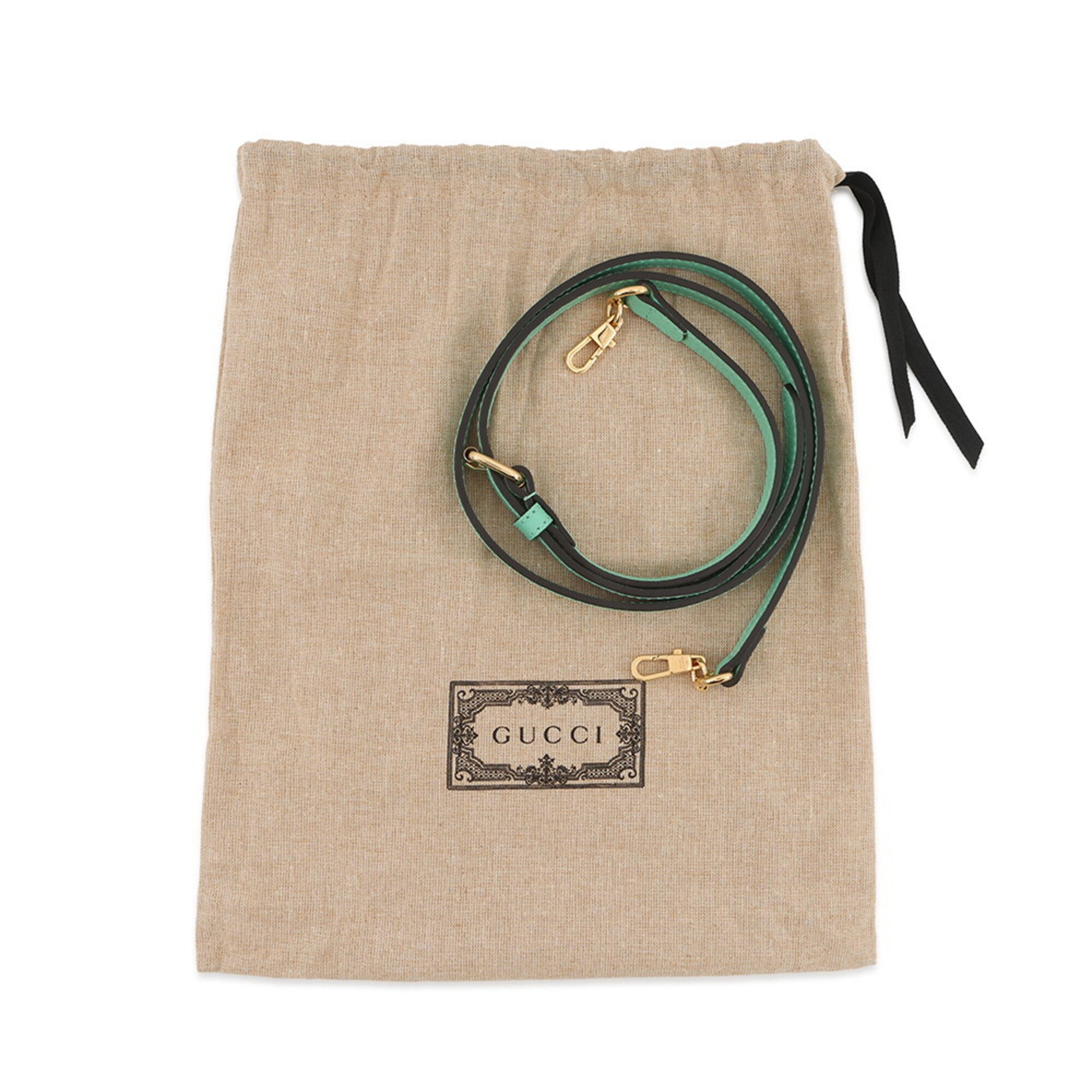 Gucci Gg Canvas Beige Light Green Gg Canvas Leather Handbag Shoulder Bag (Pre-Owned)