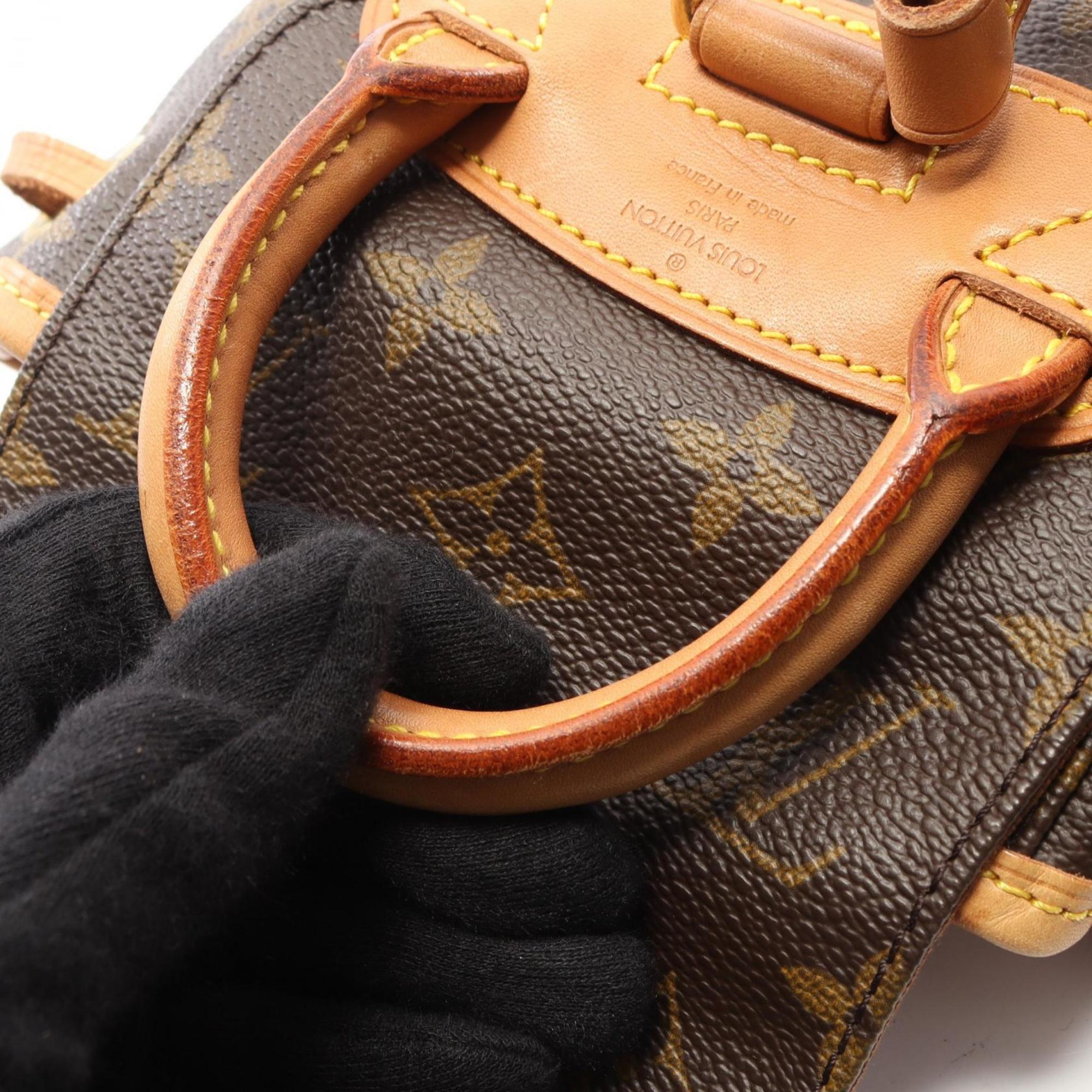 Louis Vuitton Brown Monogram Coated Canvas Leather Backpack