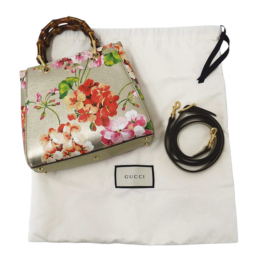 Gucci Gold Leather Handbag Shoulder Bag (Pre-Owned)