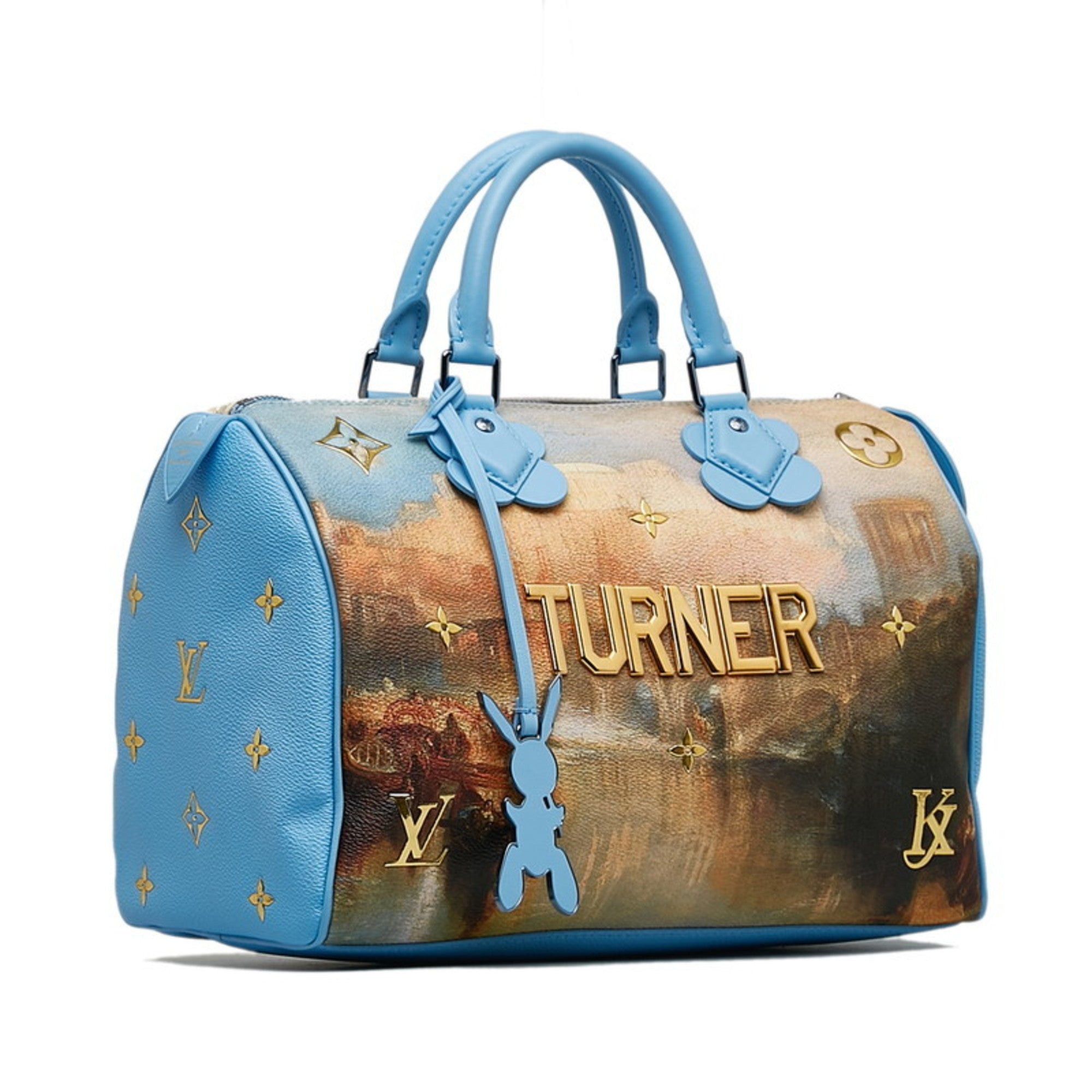 Louis Vuitton Blue Multi-Color Pvc Leather Handbag