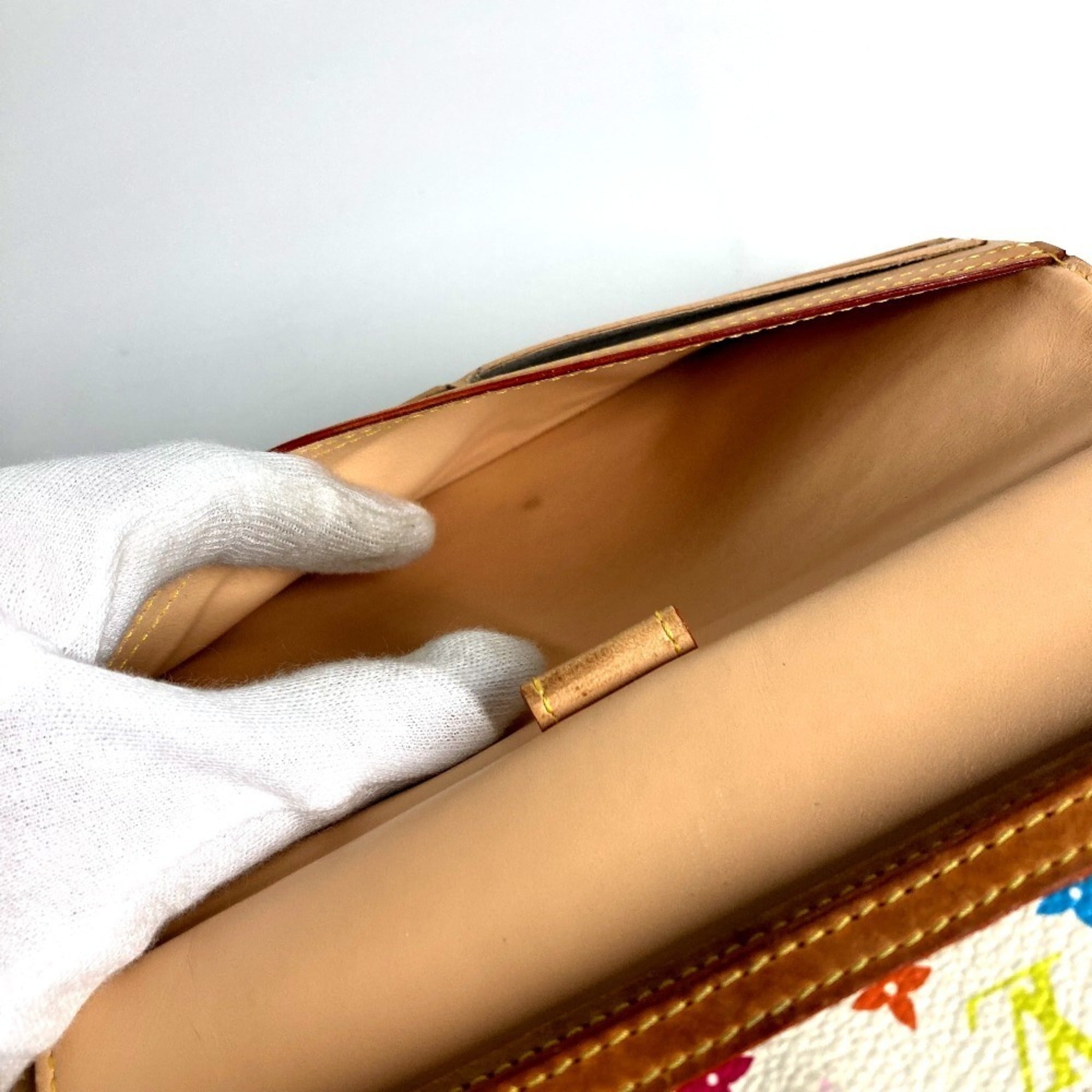 Louis Vuitton Monogram Multi-Color White Yellow Monogram Multicolore Long Wallet (Tri-Fold)