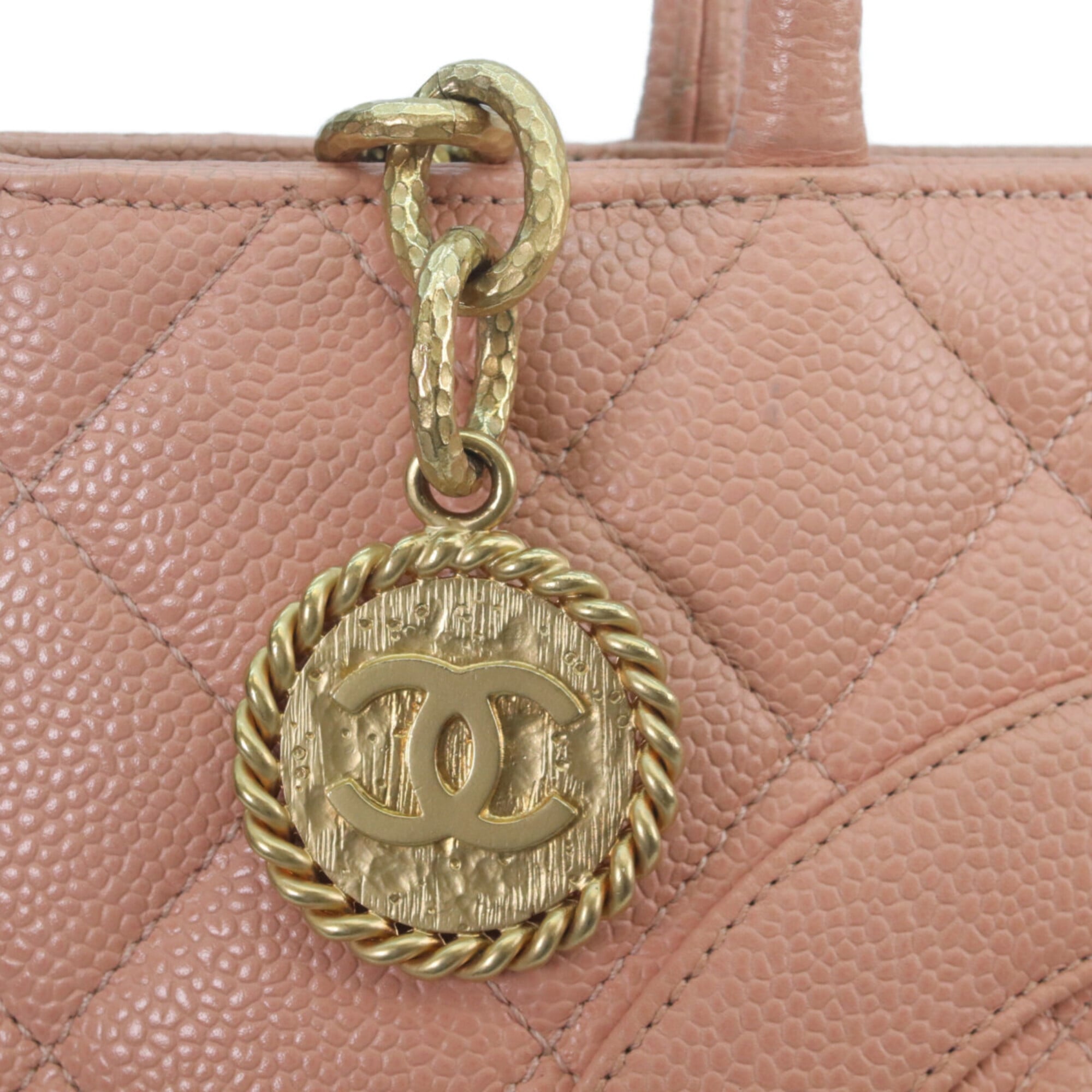 Chanel Pink Grained Calfskin Tote Bag