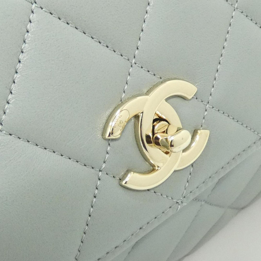 Chanel Light Blue Leather Handbag