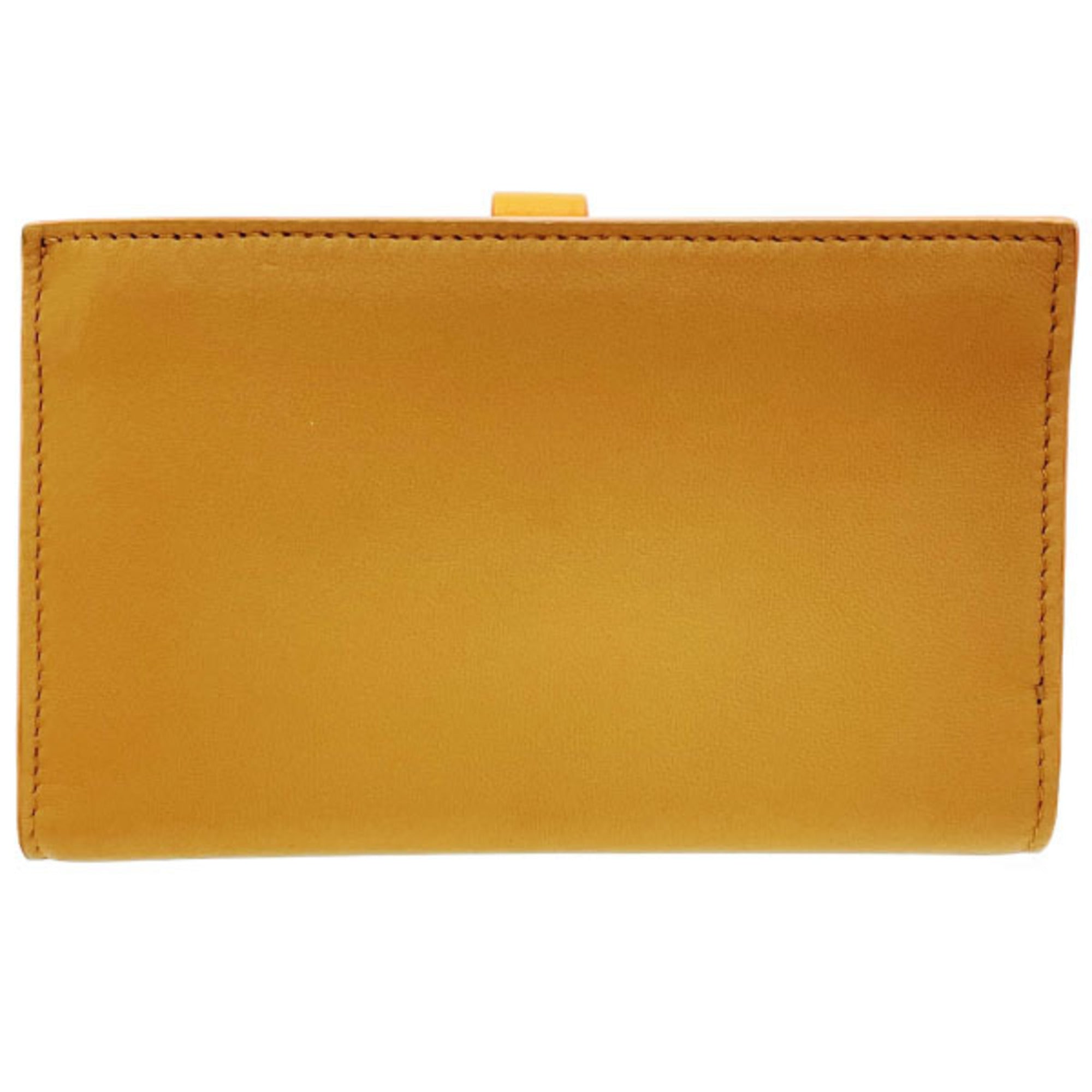 Bottega Veneta Light Brown Orange Leather Wallet (Bi-Fold)