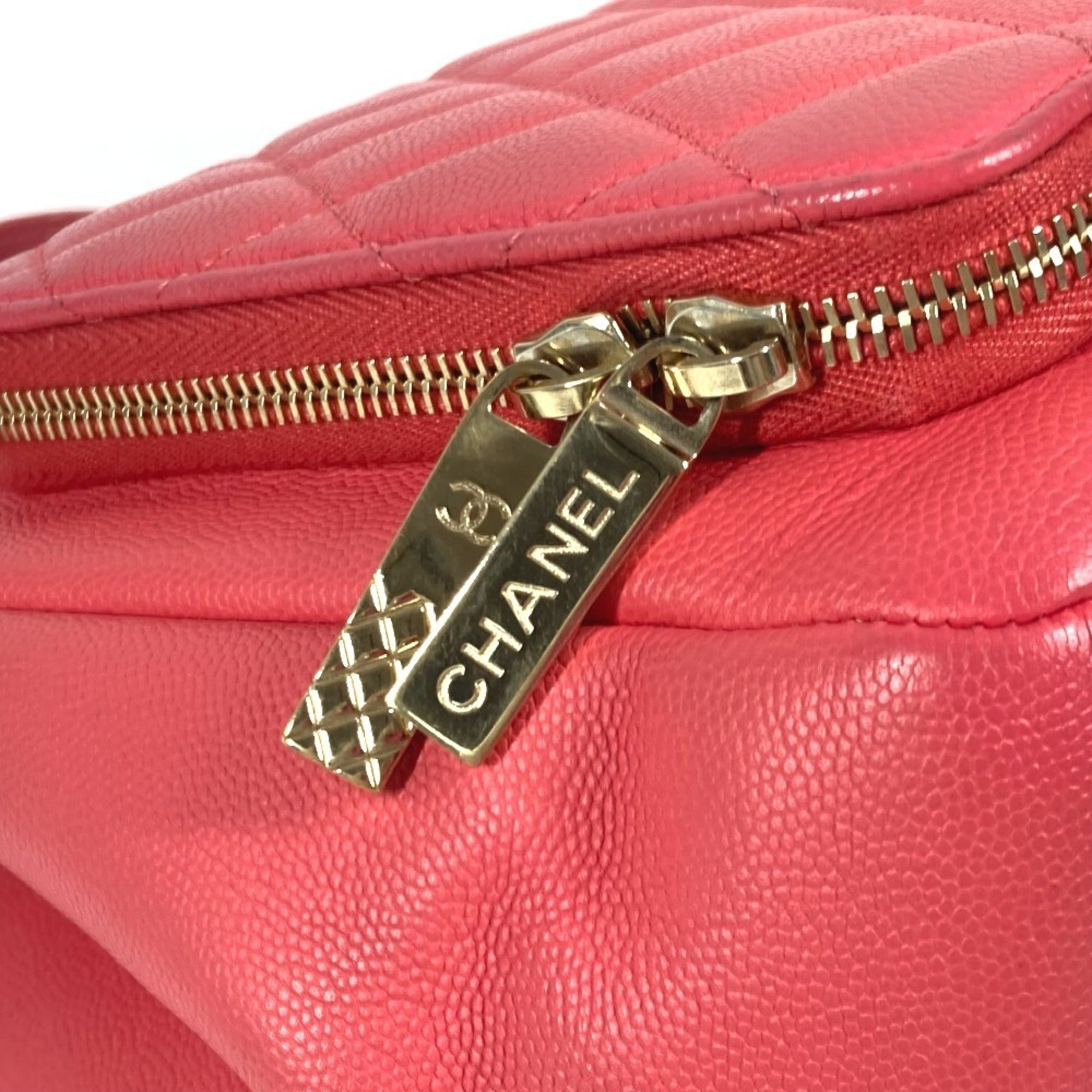 Chanel Pink Grained Calfskin Shoulder Bag Tote Bag
