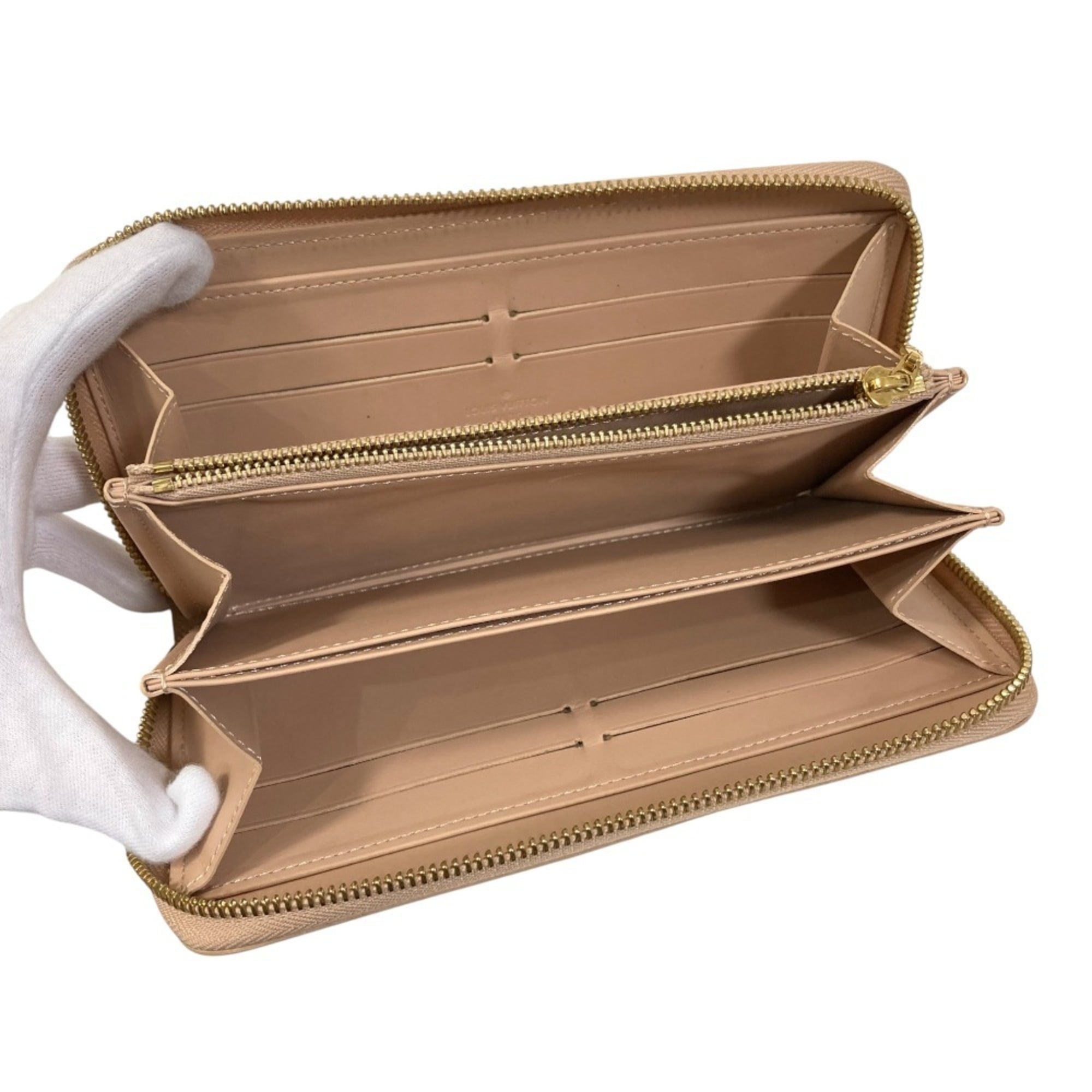 Louis Vuitton Beige Monogram Vernis Wallet