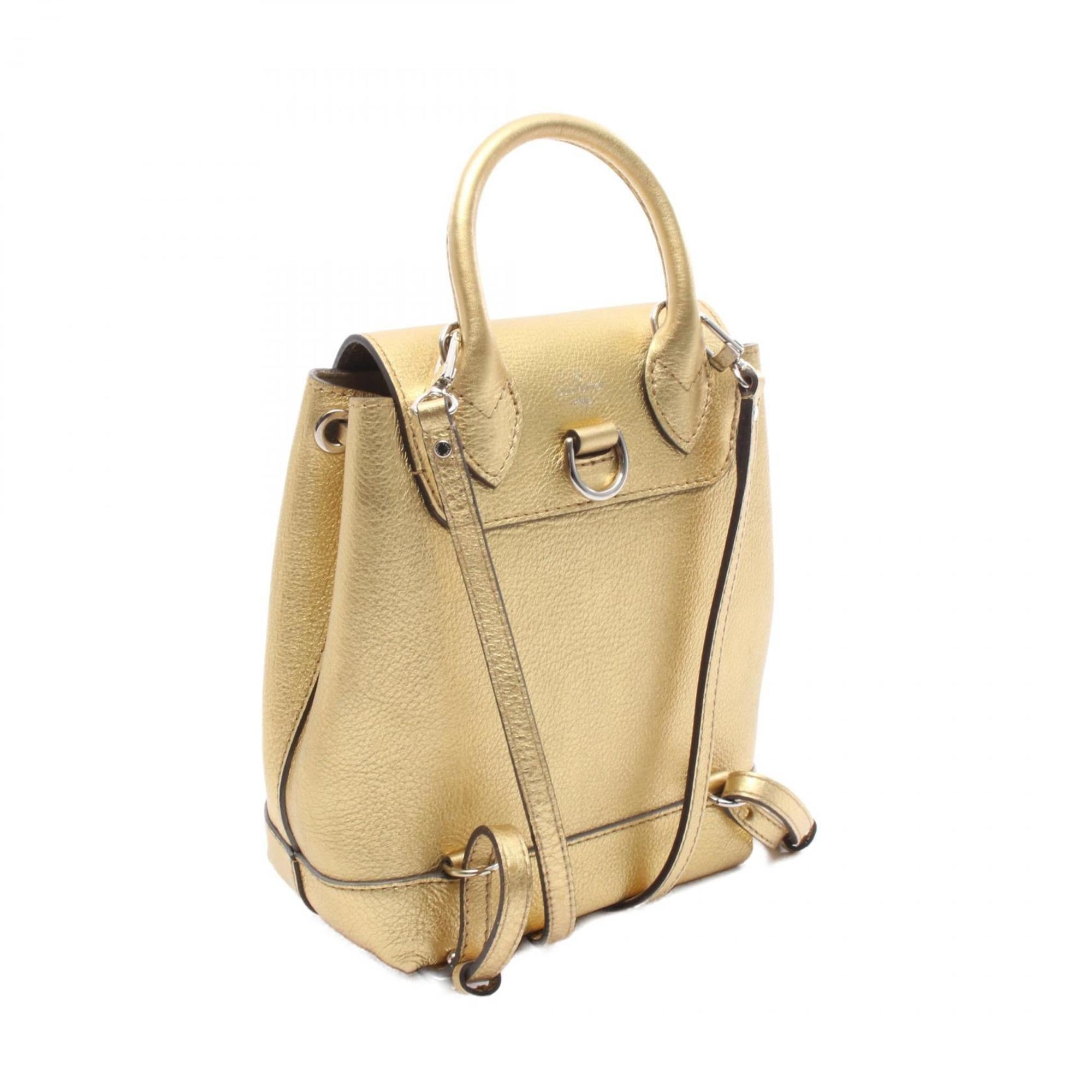 Louis Vuitton Gold Leather Backpack