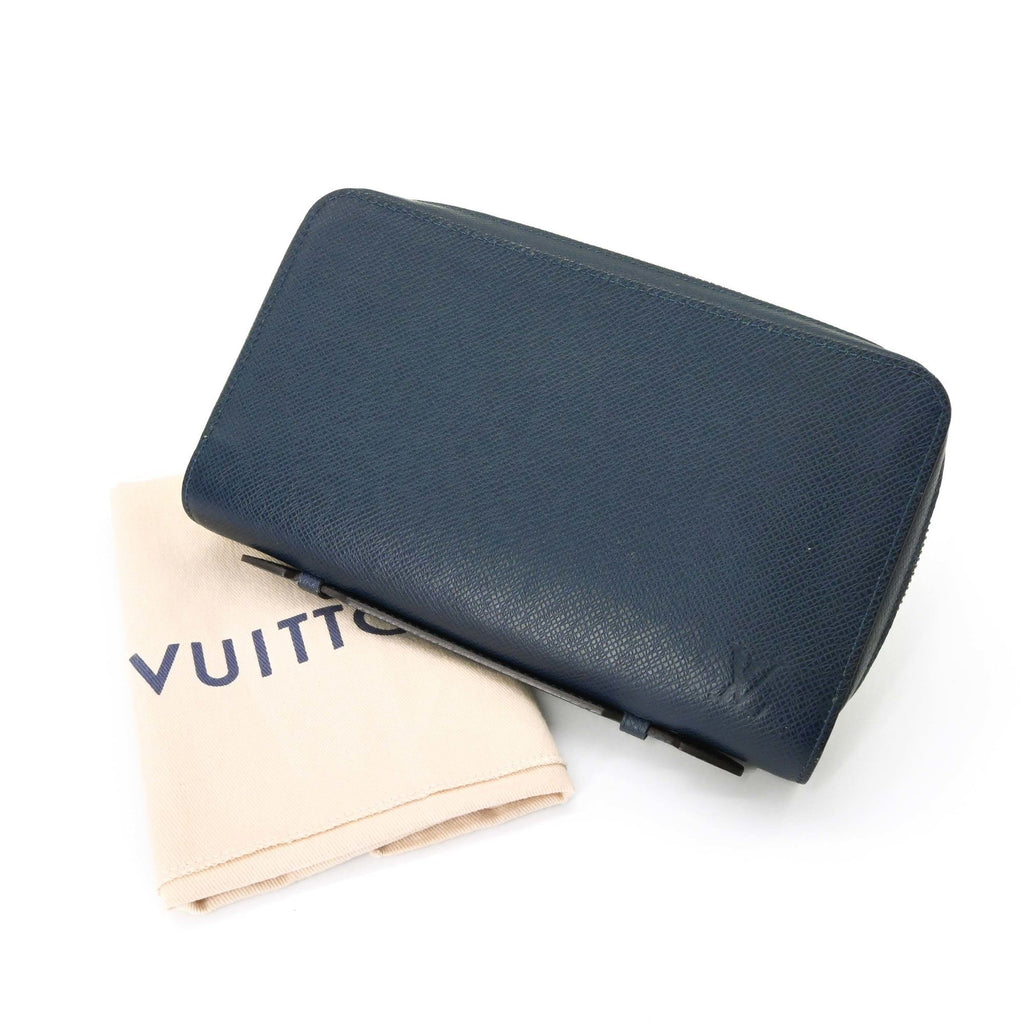 Louis Vuitton Taiga Navy Blue Taiga Leather Long Wallet