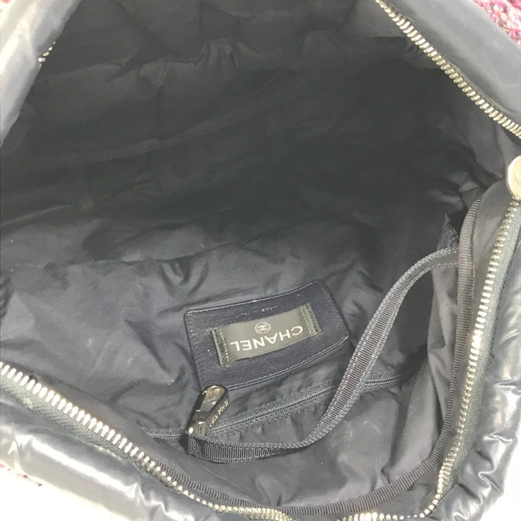 Chanel Navy Pink Nylon Tweed Fanny Pack Shoulder Bag