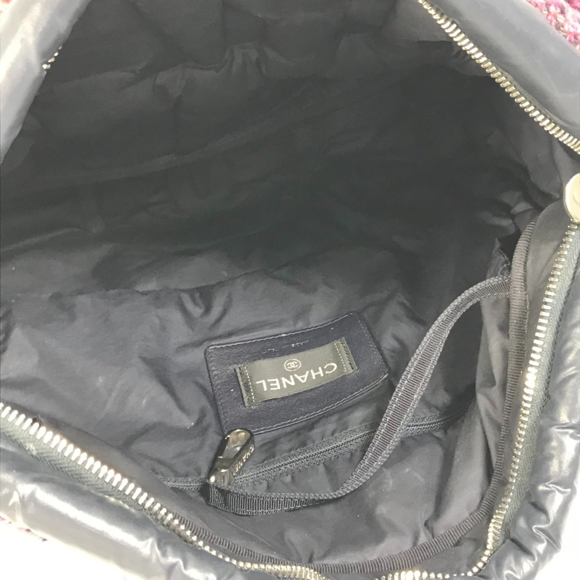 Chanel Navy Pink Nylon Tweed Fanny Pack Shoulder Bag