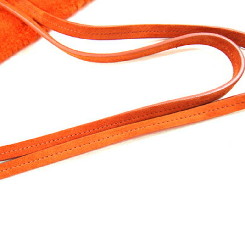 Prada Orange Suede Leather Tote Bag