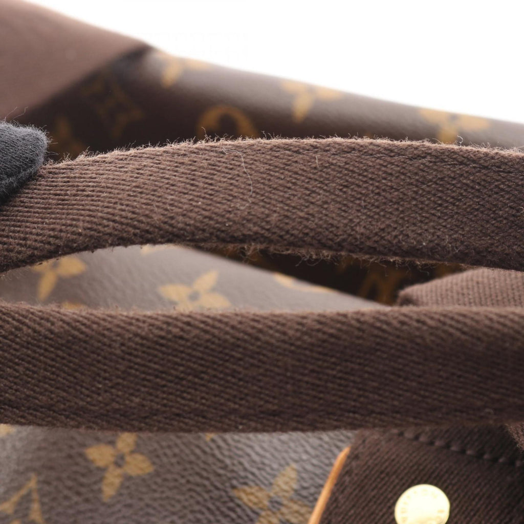 Louis Vuitton Brown Monogram Coated Canvas Leather Boston Bag