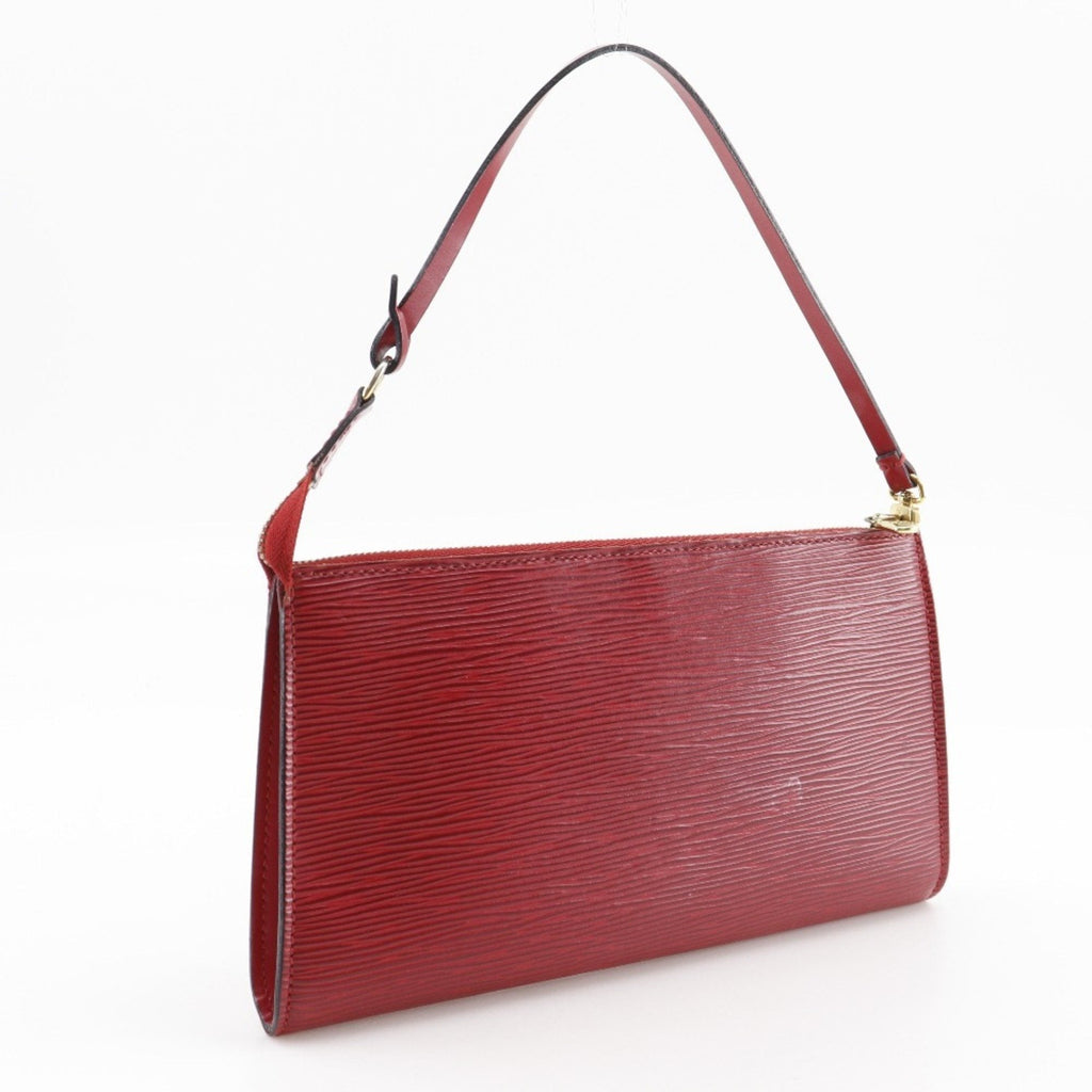 Louis Vuitton Castilian Red Red Color Epi Leather Pochette Pouch