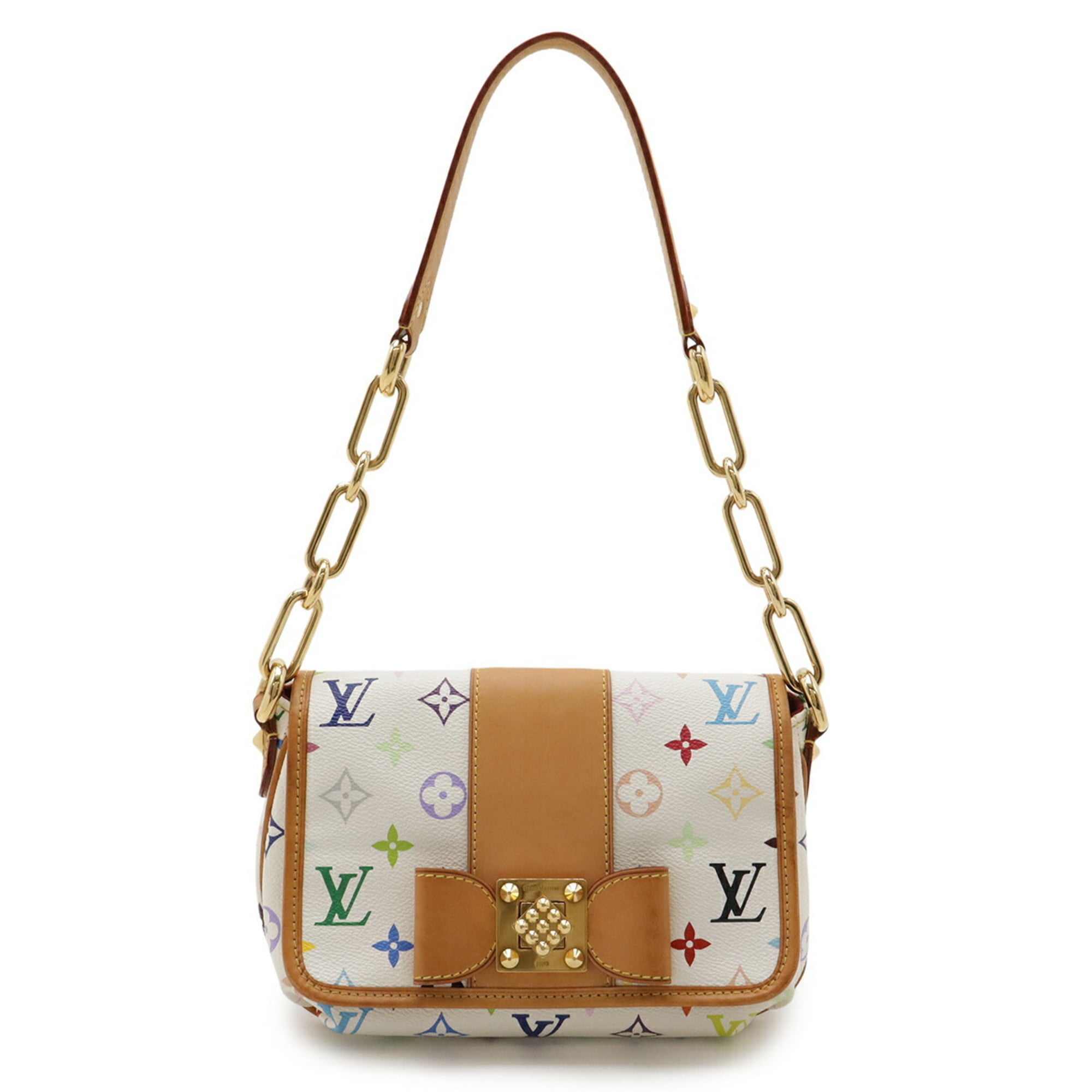 Louis Vuitton Blanc Monogram Multi-Color White Yellow Monogram Multicolore Shoulder Bag