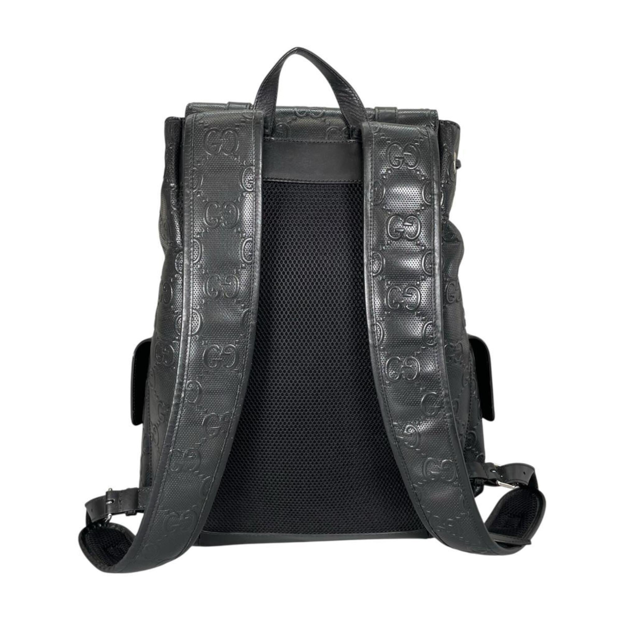 Gucci Black Leather Backpack (Pre-Owned)