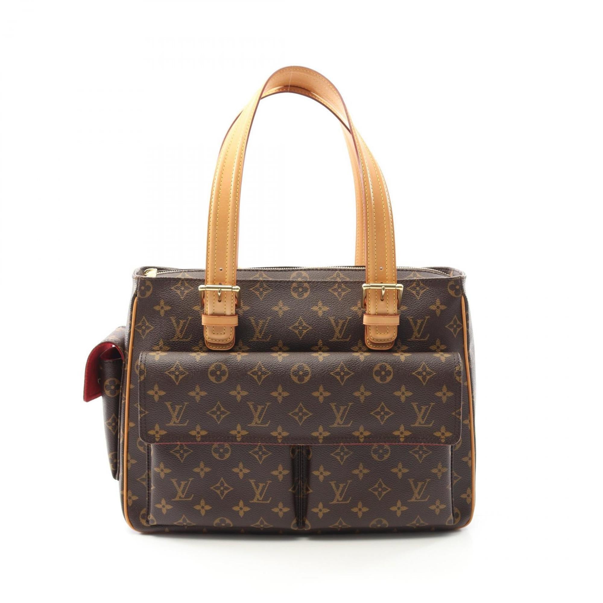 Louis Vuitton Brown Coated Canvas Pvc Monogram Leather Handbag