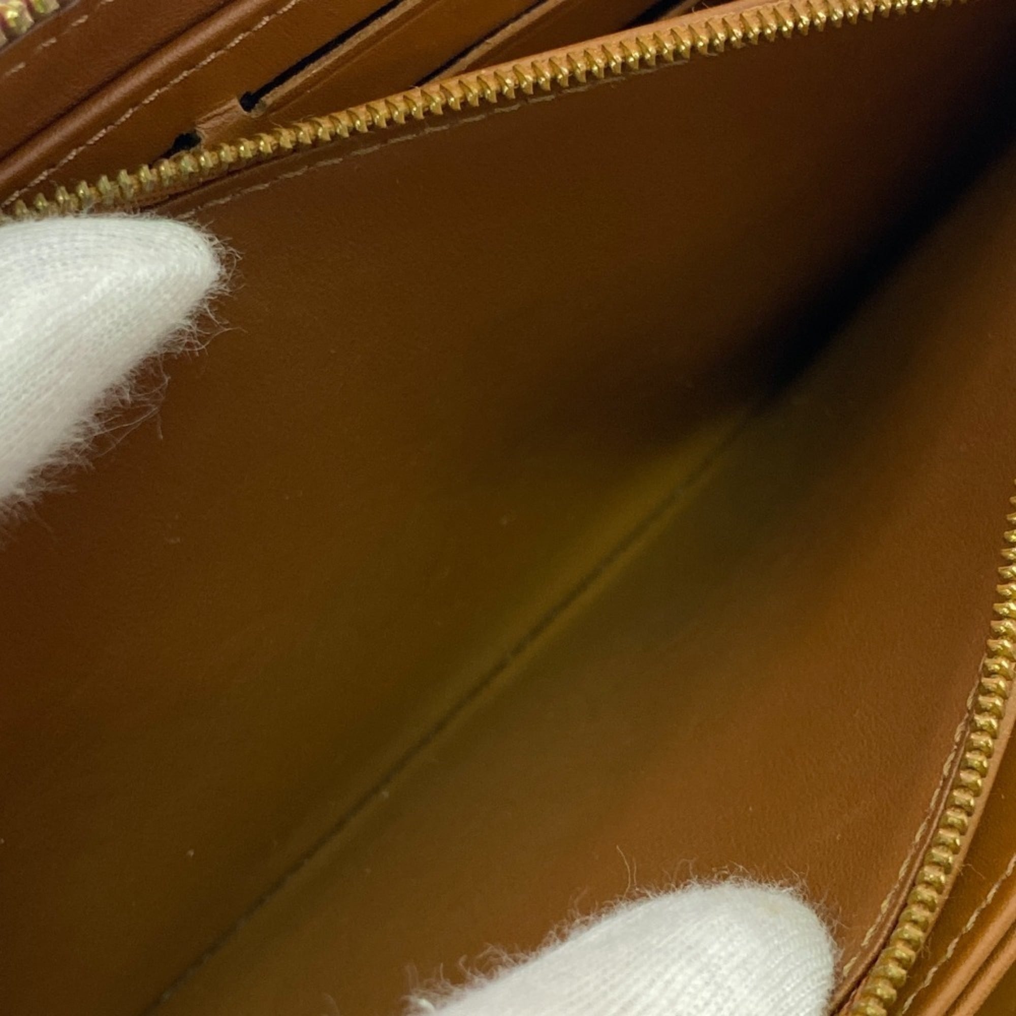 Louis Vuitton Brown Red Color Canvas Leather Long Wallet