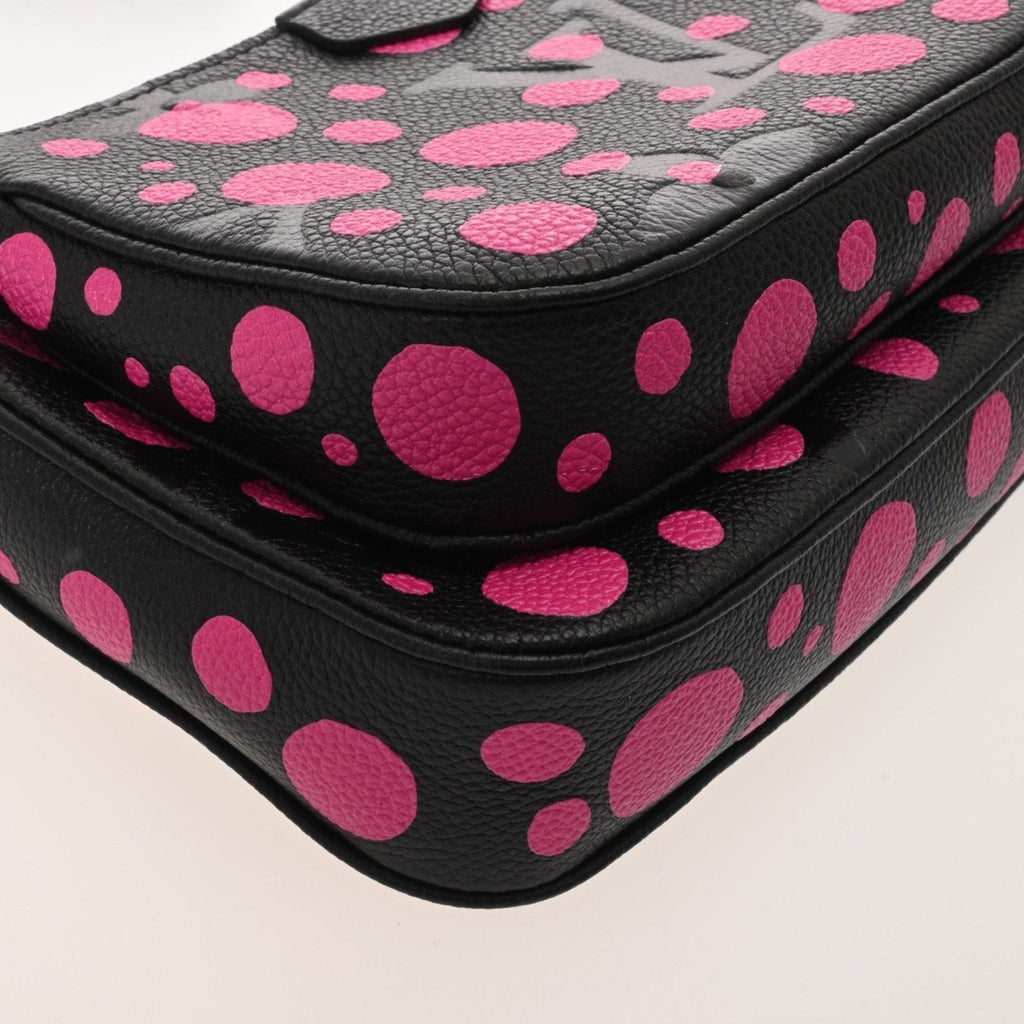 Louis Vuitton Noir Pink Leather Pochette Pouch Shoulder Bag