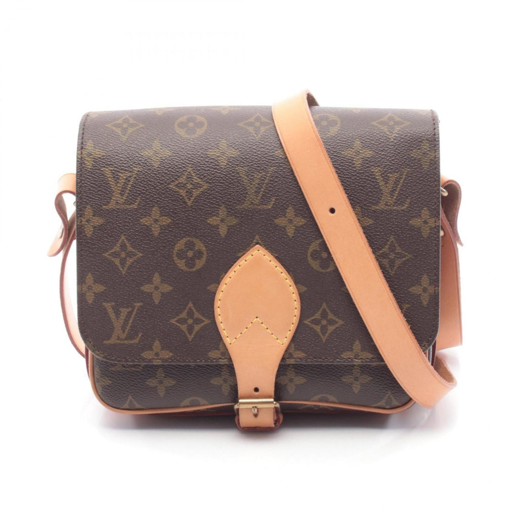 Louis Vuitton Brown Coated Canvas Leather Handbag Shoulder Bag