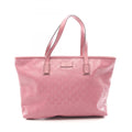 Gucci Pink Coated Canvas Leather Handbag Tote Bag (Pre-Owned)