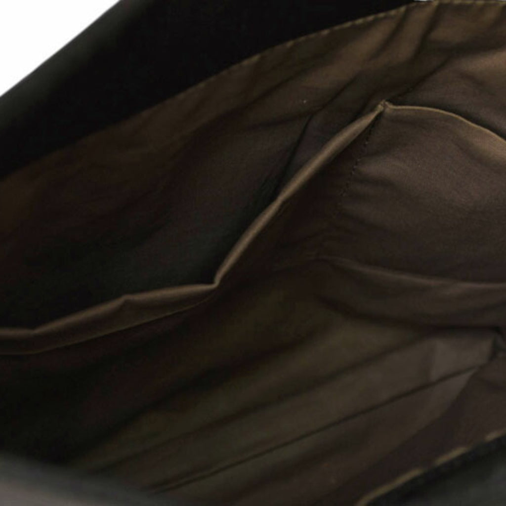 Bottega Veneta Black Gray Leather Messenger Bag Shoulder Bag