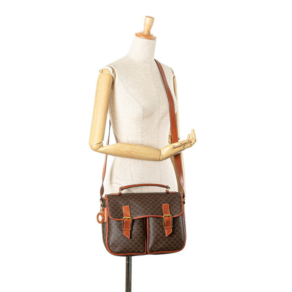 Celine Brown Pvc Leather Handbag Shoulder Bag