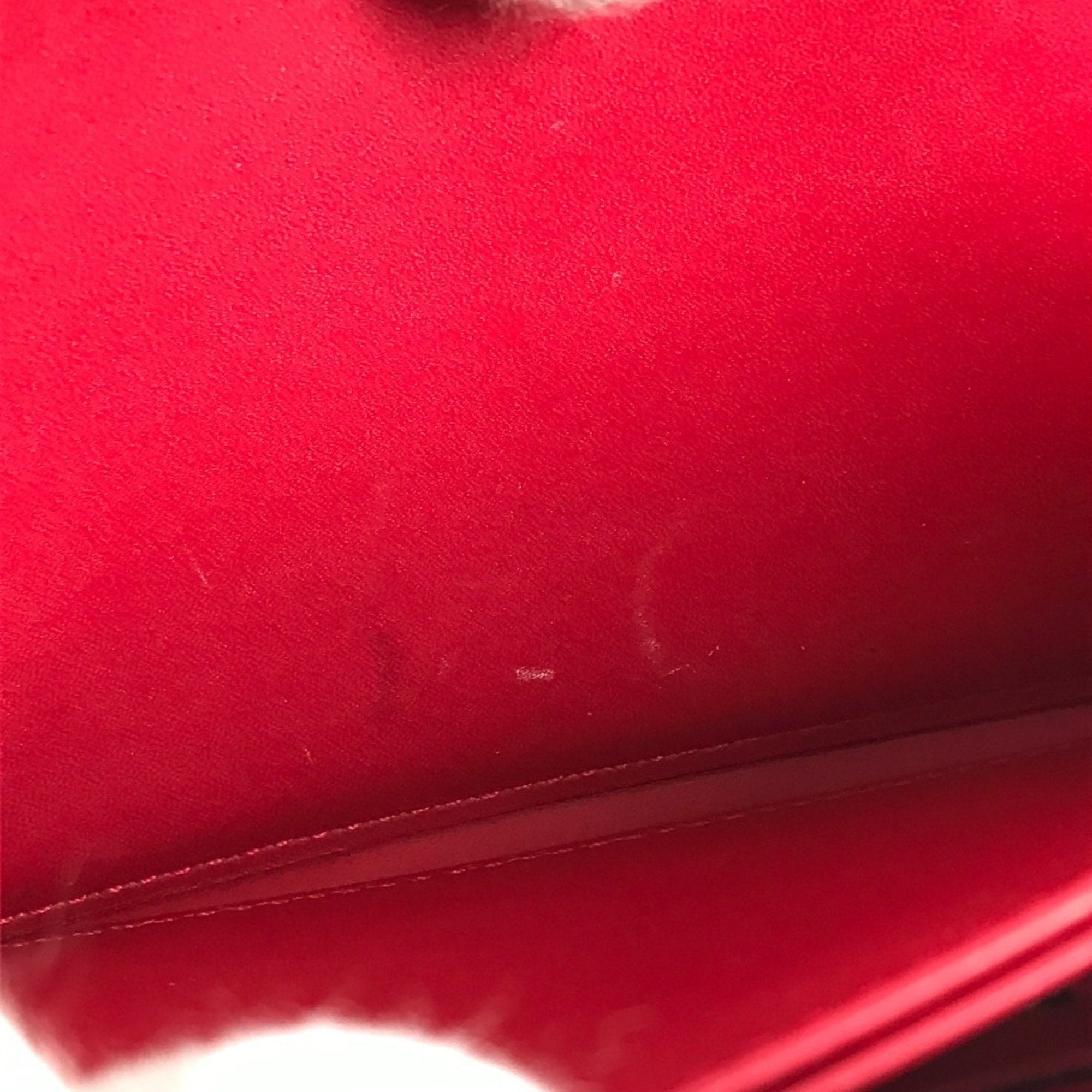 Louis Vuitton Red Color White Patent Leather Long Wallet