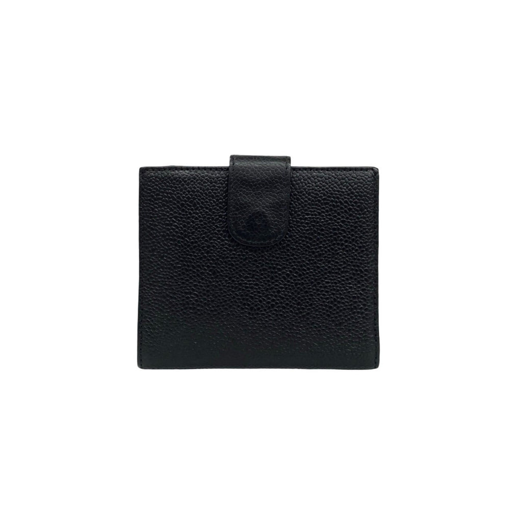 Chanel Black Grained Calfskin Wallet (Bi-Fold)