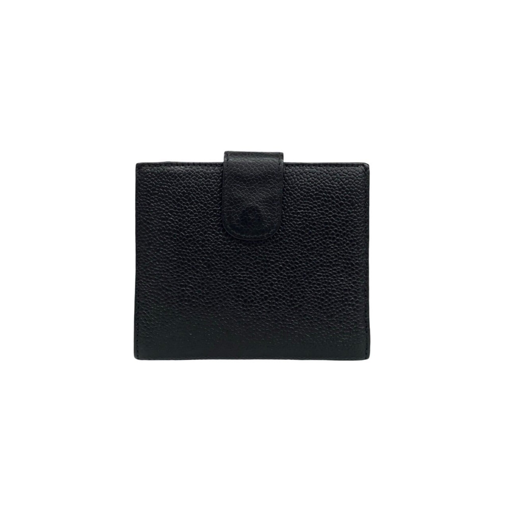 Chanel Black Grained Calfskin Wallet (Bi-Fold)