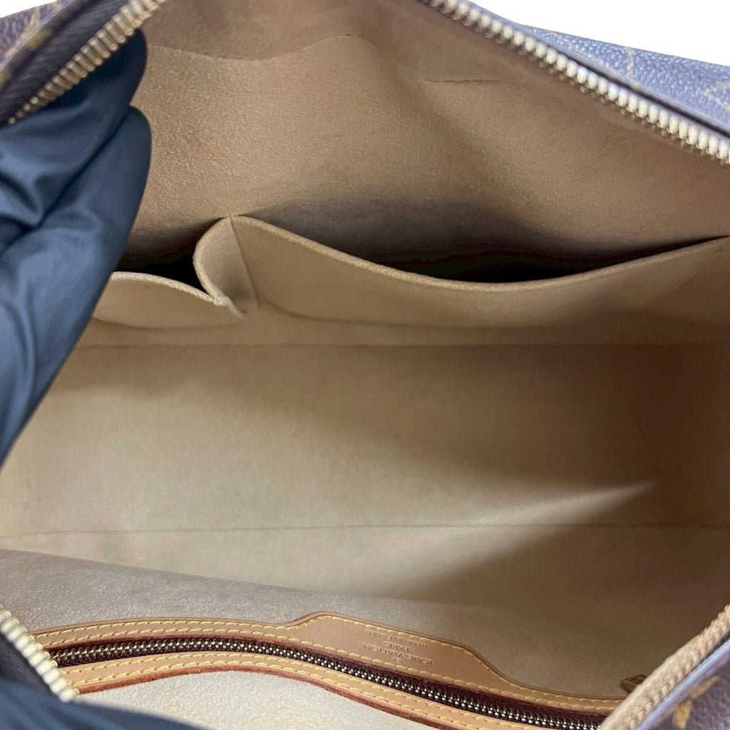 Louis Vuitton Brown Leather Pvc Shoulder Bag Tote Bag