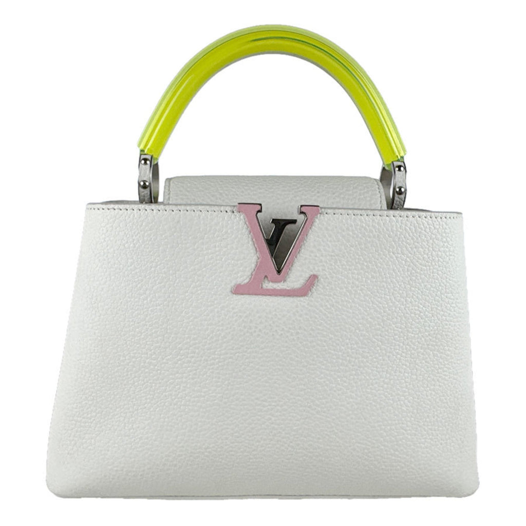 Louis Vuitton White Leather Handbag Shoulder Bag