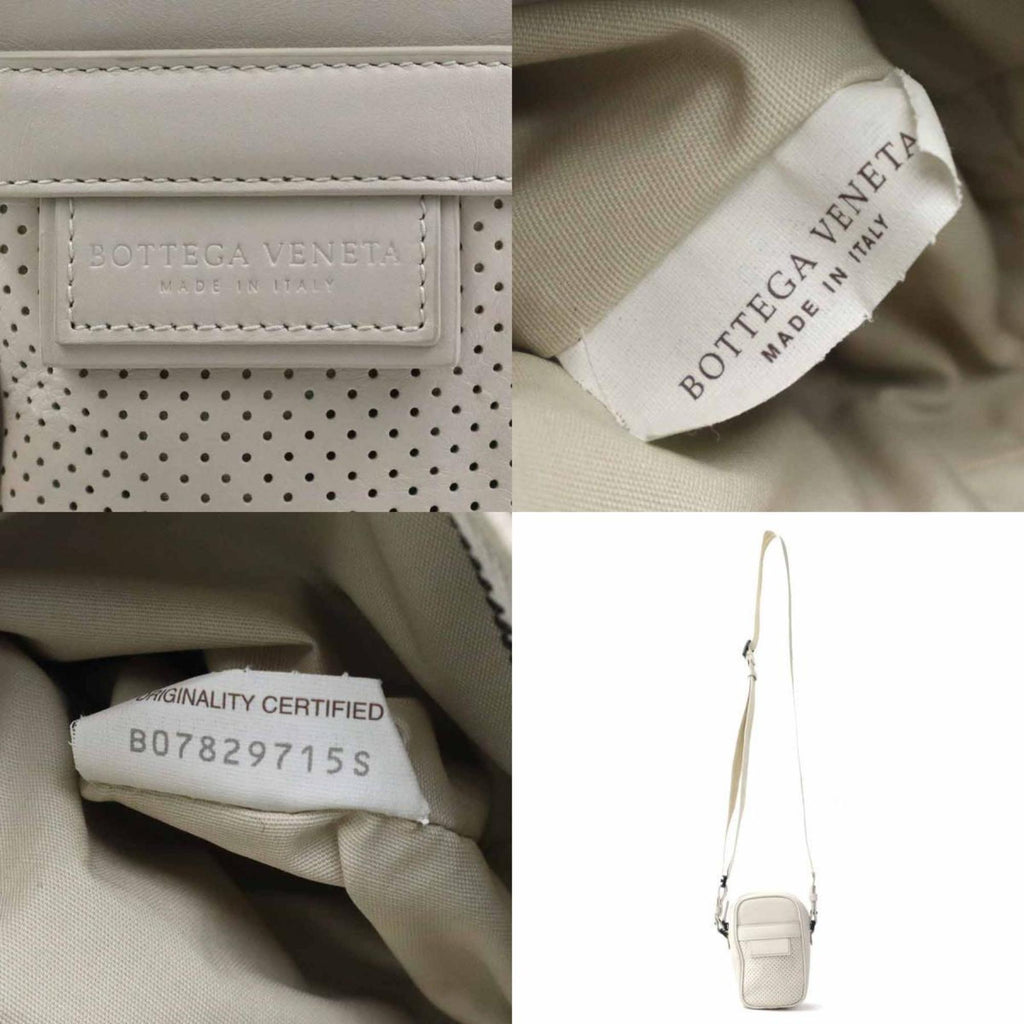 Bottega Veneta Ivory Leather Shoulder Bag