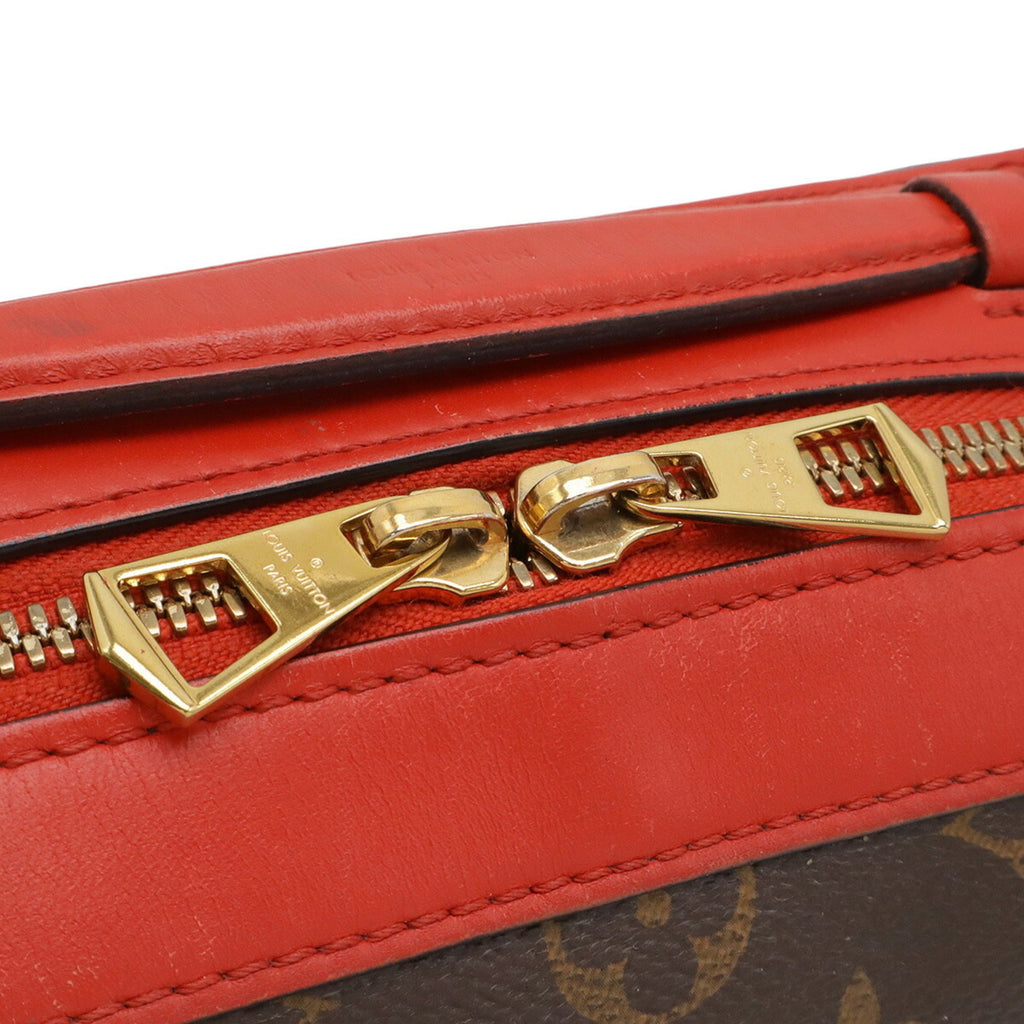 Louis Vuitton Red Color Canvas Pochette Shoulder Bag