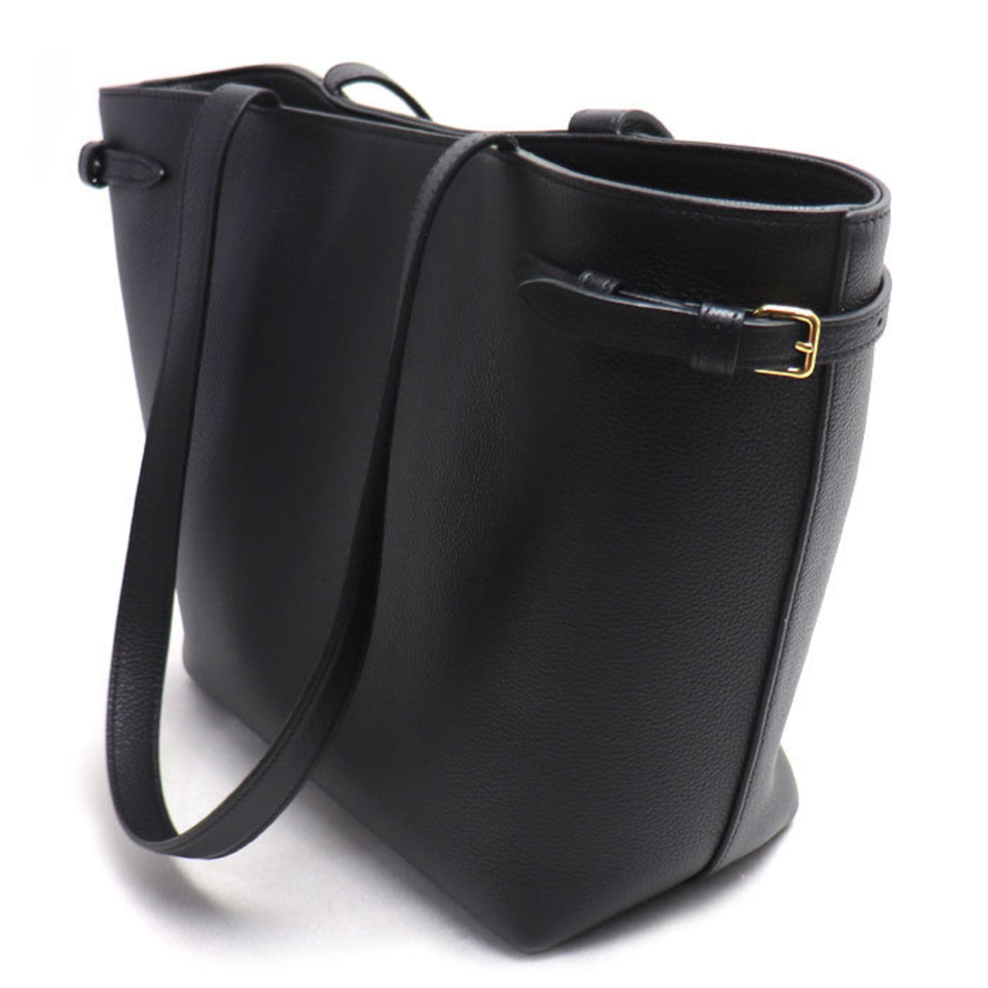 Celine Black Leather Tote Bag