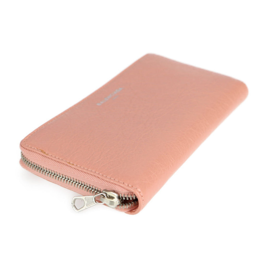 Balenciaga Pink Beige Leather Coin Purse/Coin Case