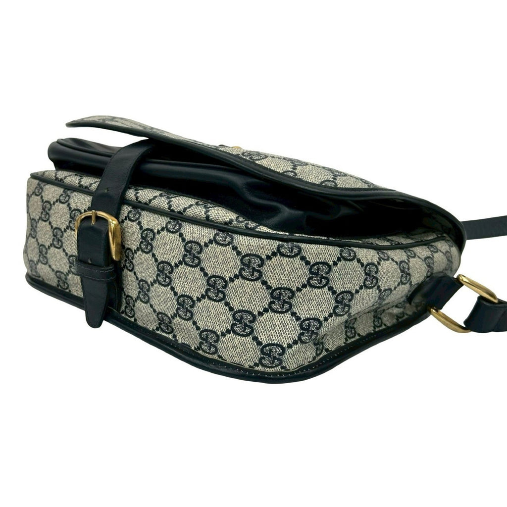 Gucci Navy Red Color Pvc Leather Shoulder Bag (Pre-Owned)