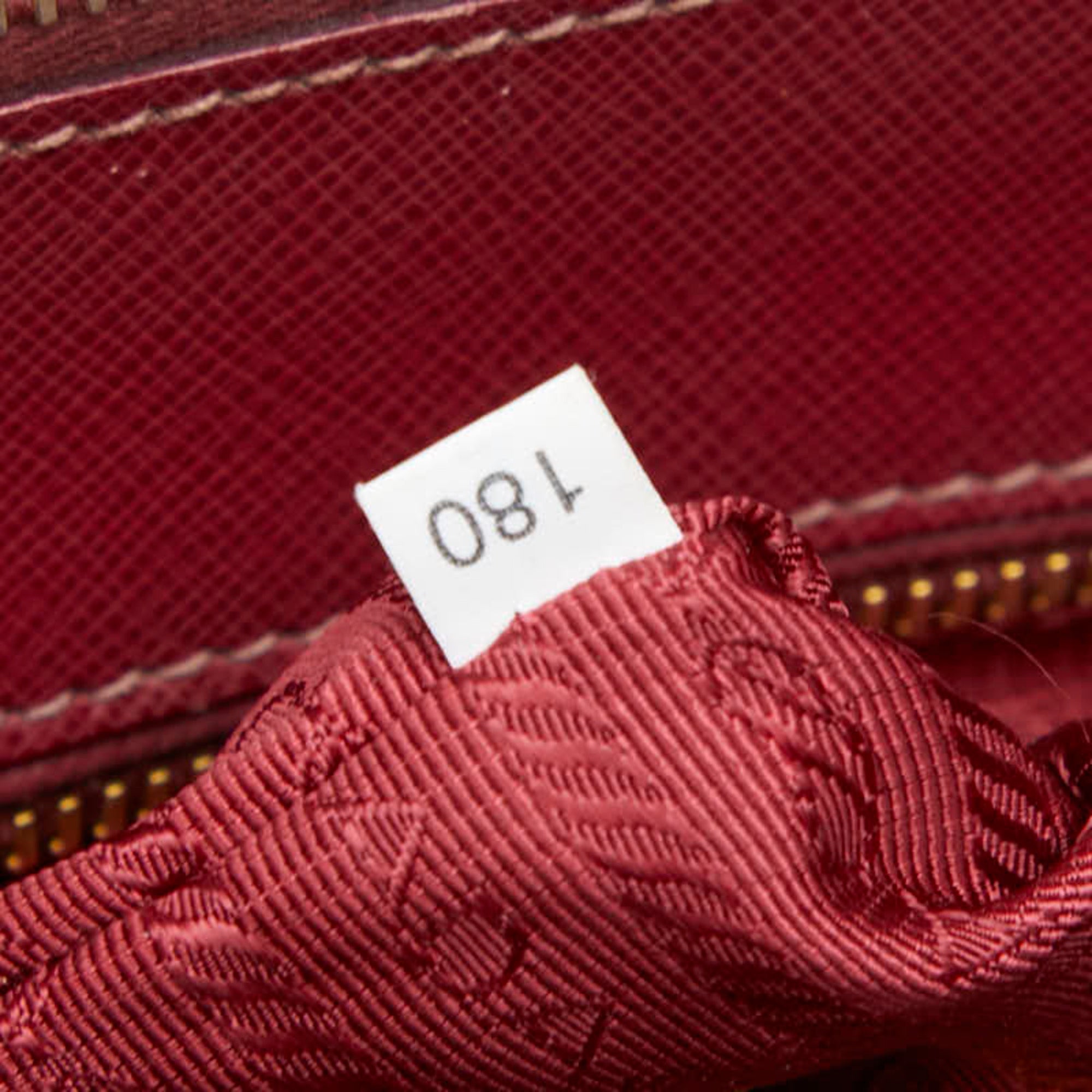 Prada Bordeaux Red Color Wine Leather Handbag Shoulder Bag