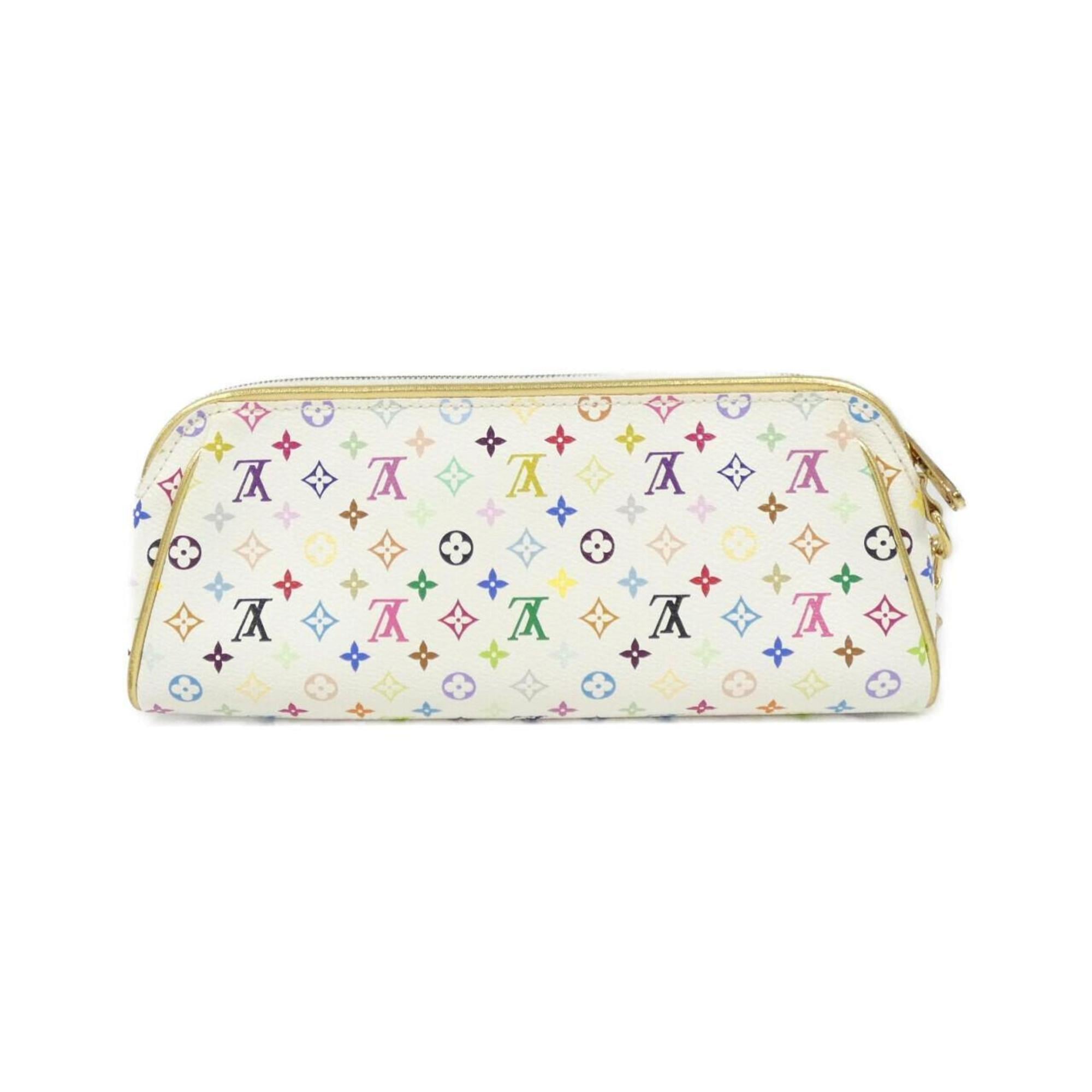 Louis Vuitton Multi-Color White Coated Canvas Pouch