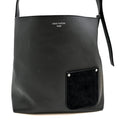 Louis Vuitton Black Noir Leather Pouch Tote Bag