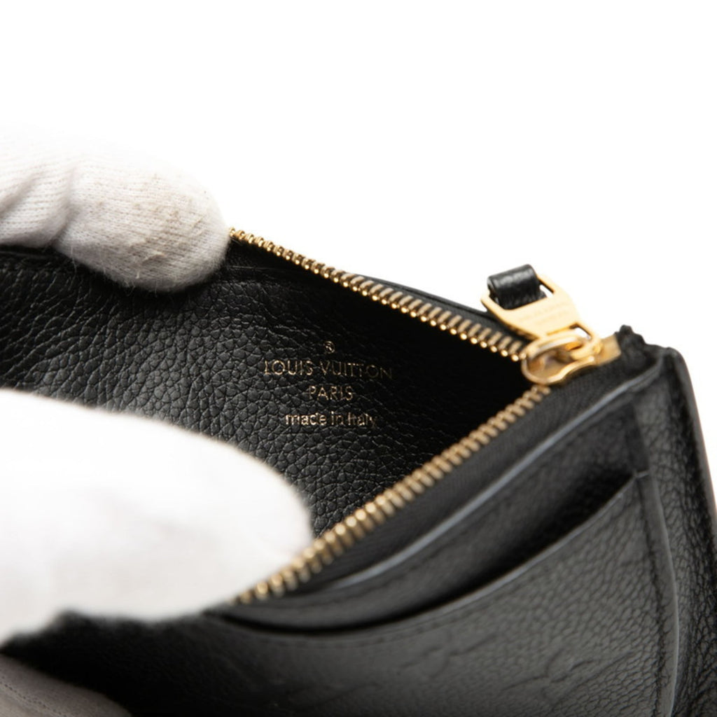 Louis Vuitton Black Noir Leather Coin Purse/Coin Case