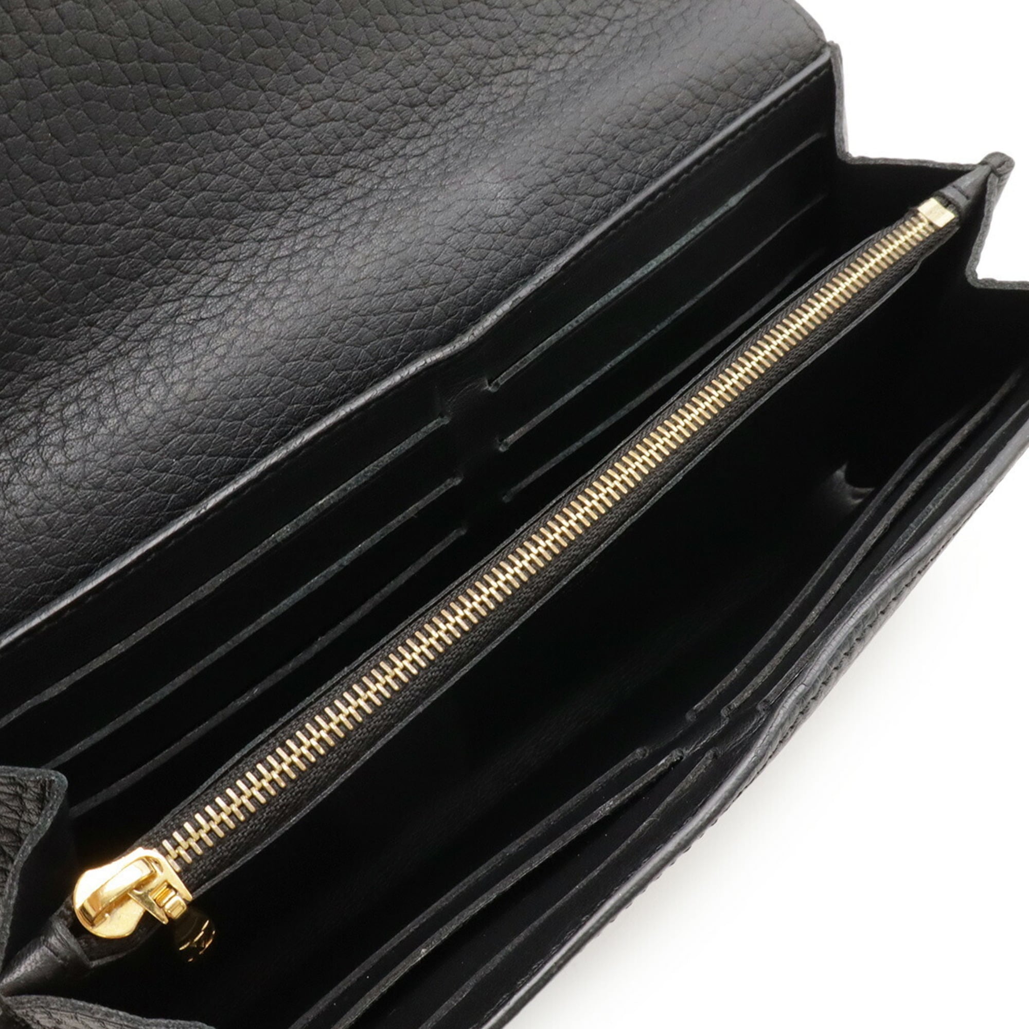 Louis Vuitton Black Noir Leather Long Wallet