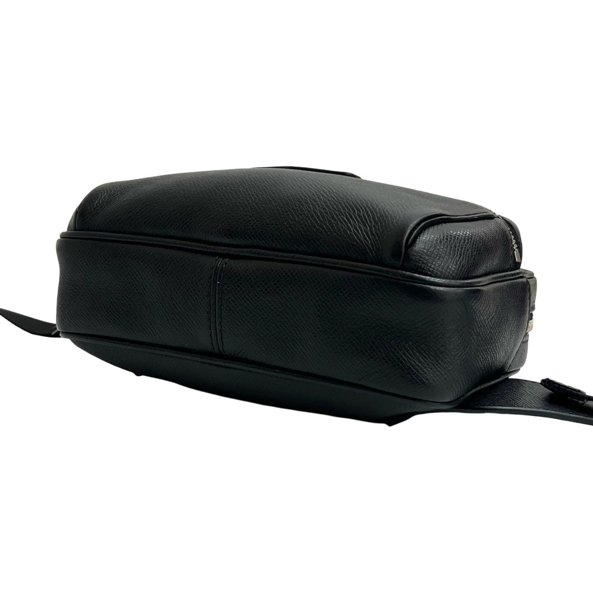 Louis Vuitton Black Leather Shoulder Bag Sling Bag