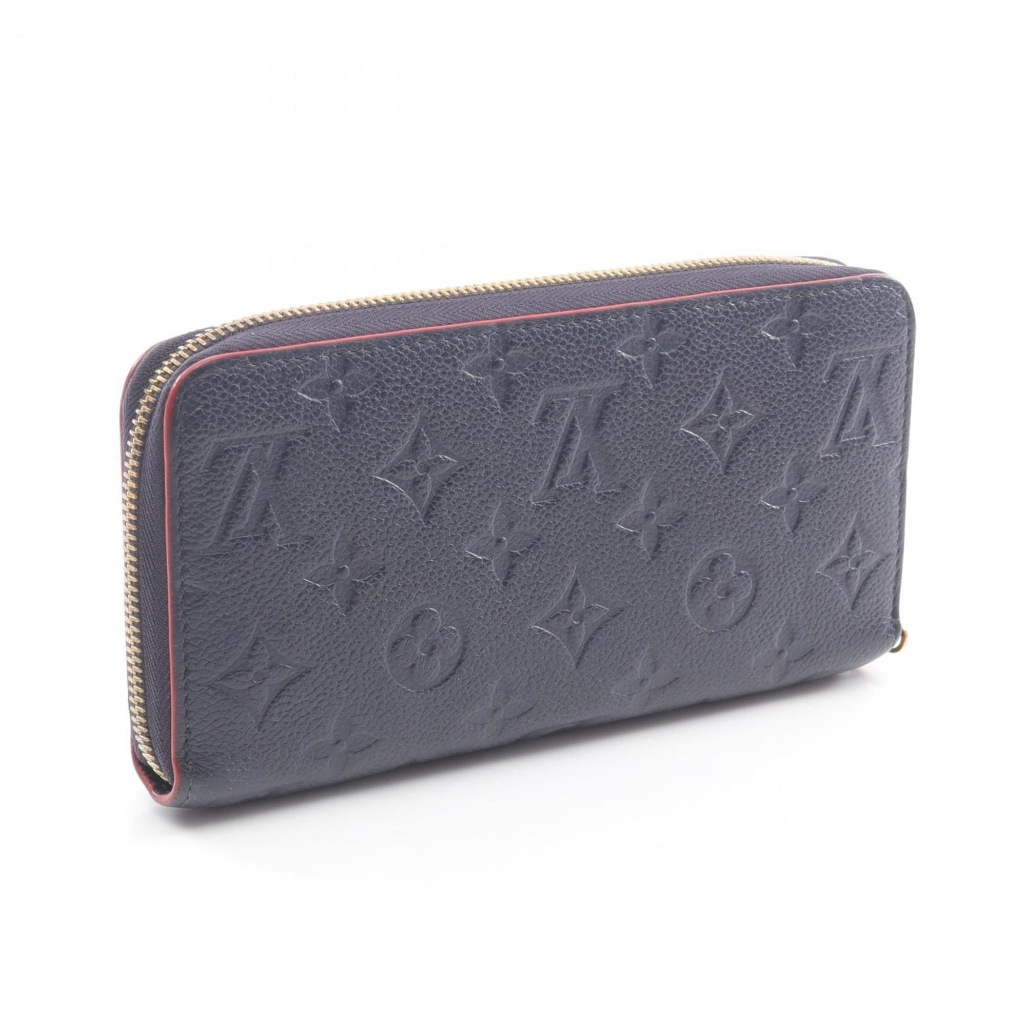 Louis Vuitton Monogram Navy Red Color Monogram Empreinte Long Wallet