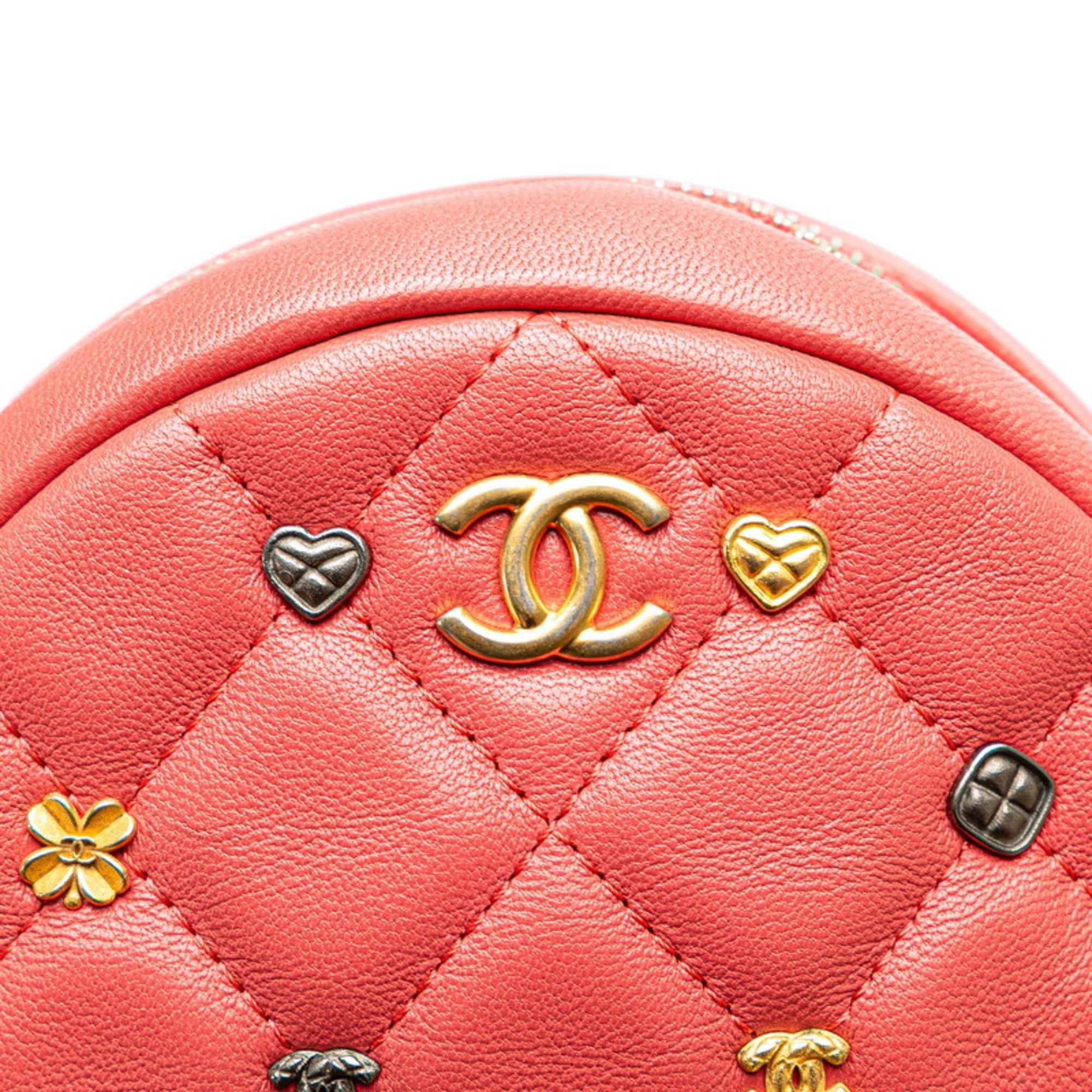 Chanel Red Color Leather Shoulder Bag
